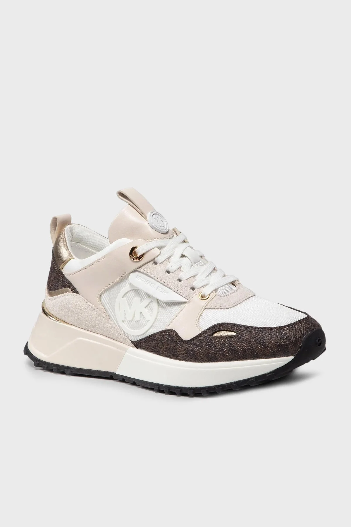 Michael Kors Logolu Hakiki Deri Sneaker Bayan Ayakkabı 43F1THFS1B 085 BEYAZ - 8
