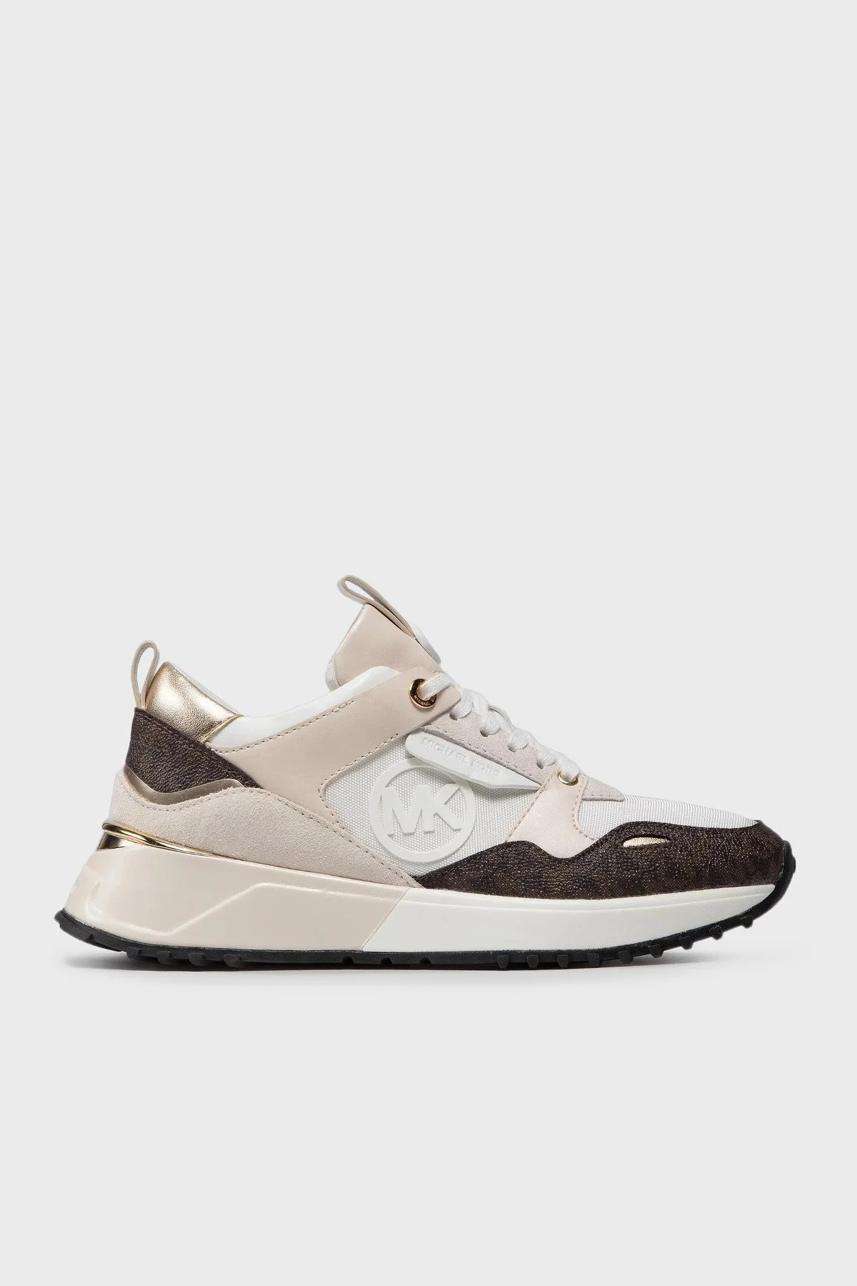 Michael Kors Logolu Hakiki Deri Sneaker Kadın Ayakkabı 43F1THFS1B 085 BEYAZ - 1