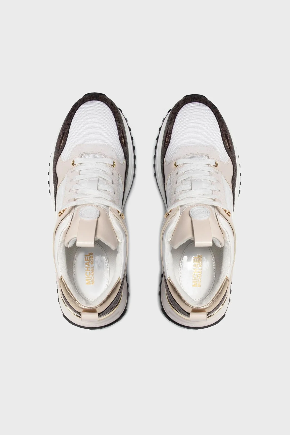 Michael Kors Logolu Hakiki Deri Sneaker Kadın Ayakkabı 43F1THFS1B 085 BEYAZ - 5