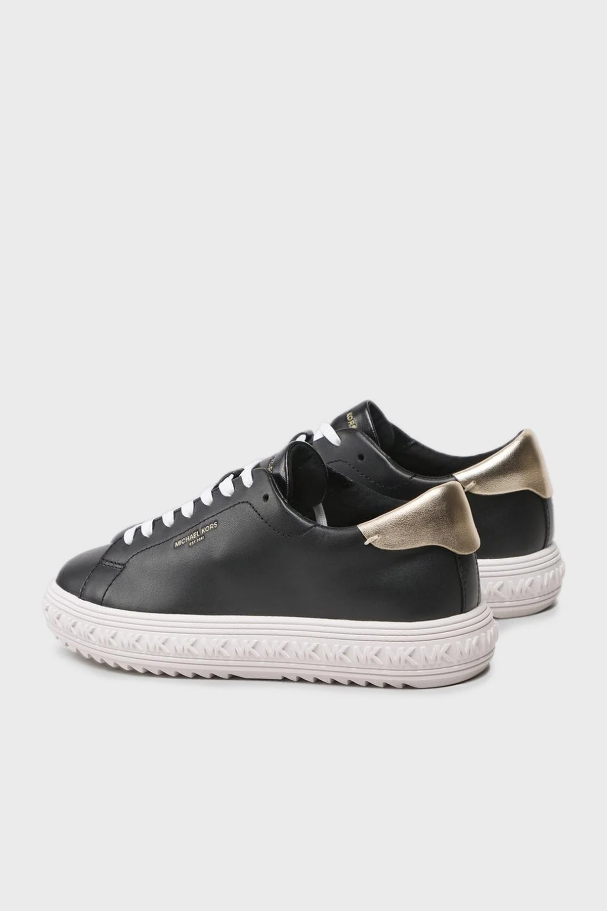 Michael Kors Logolu Hakiki Deri Sneaker Bayan Ayakkabı 43F2GVFS6L 001 SİYAH - 3