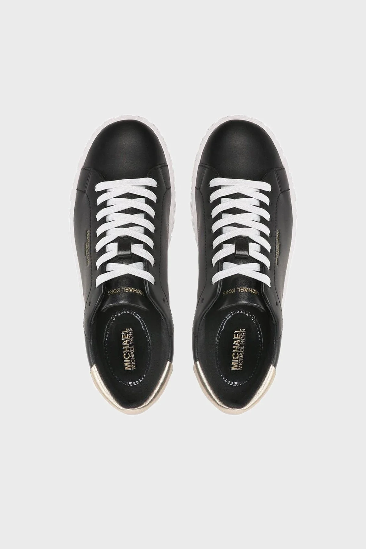 Michael Kors Logolu Hakiki Deri Sneaker Bayan Ayakkabı 43F2GVFS6L 001 SİYAH - 5