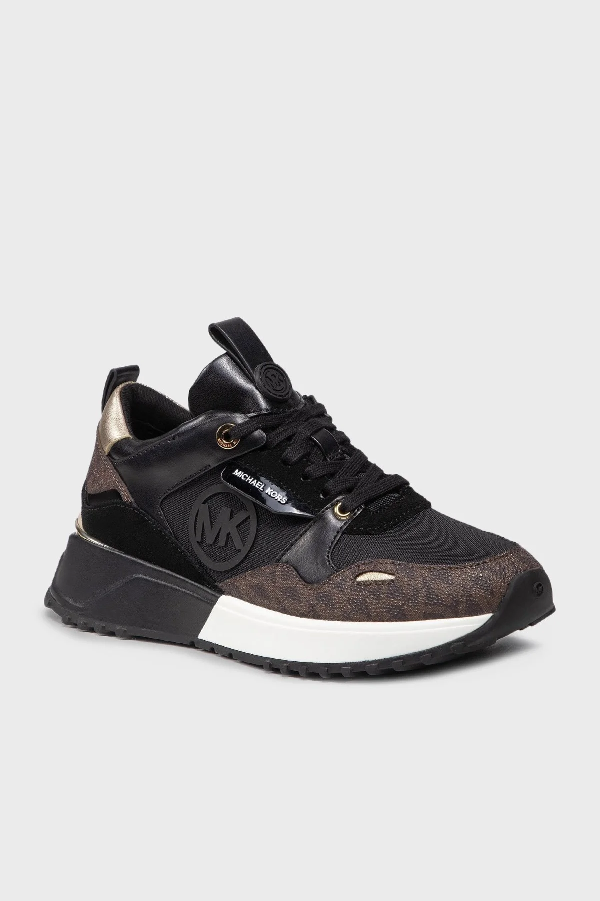 Michael Kors Logolu Hakiki Deri Sneaker Theo Bayan Ayakkabı 43F1THFS2B 001 SİYAH - 8