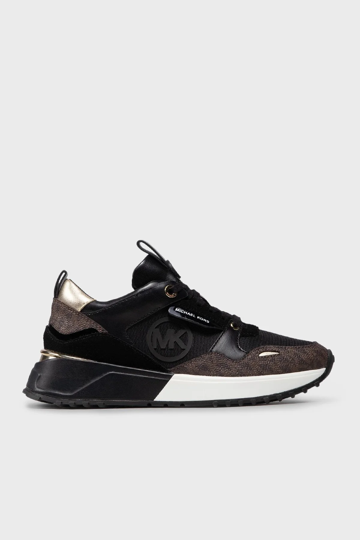Michael Kors Logolu Hakiki Deri Sneaker Theo Bayan Ayakkabı 43F1THFS2B 001 SİYAH - 1
