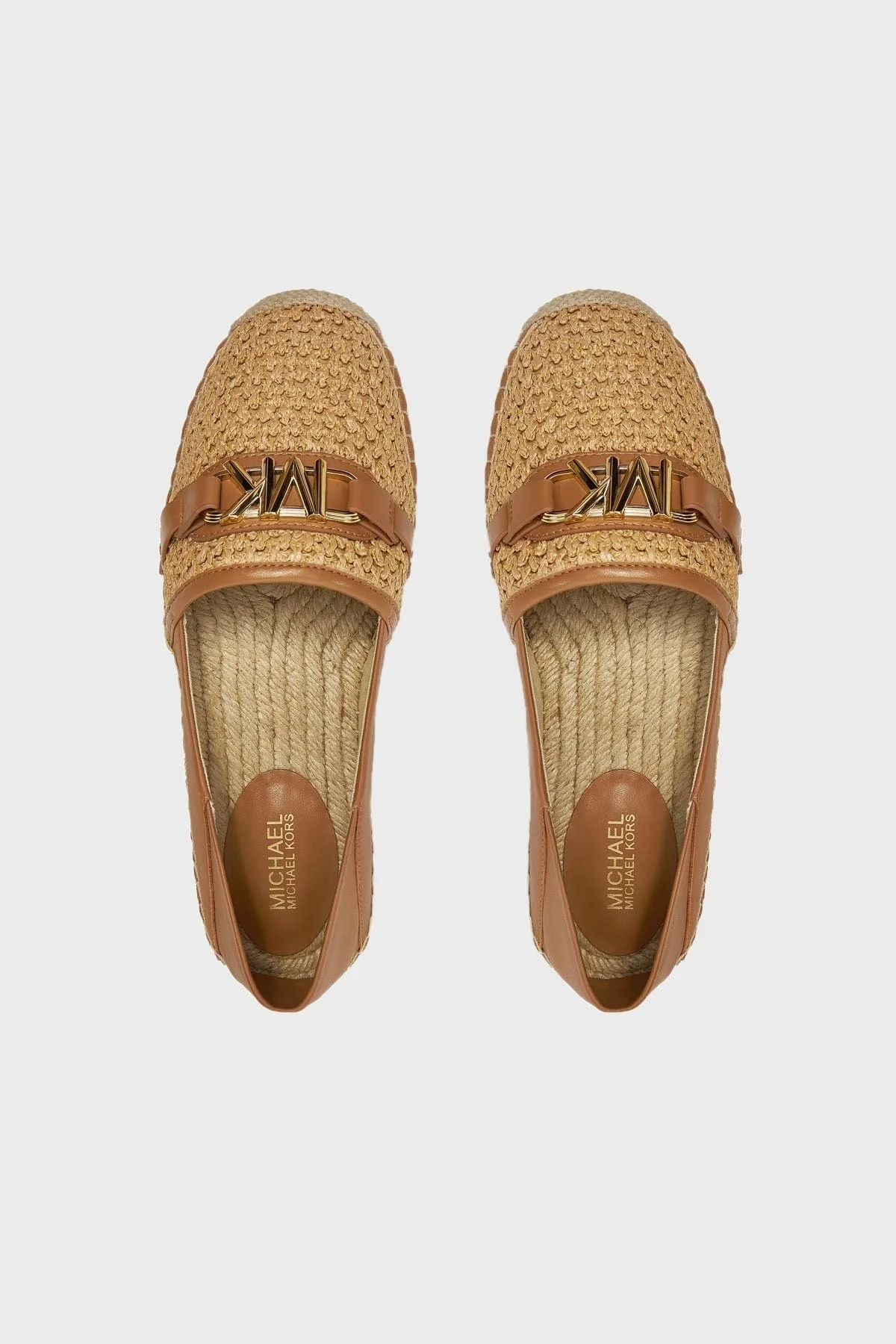 Michael Kors Logolu Hasır Detaylı Espadril 40S4EBFP2D174 Bayan Ayakkabı 40S4EBFP2D 174 TABA-BEJ - 5
