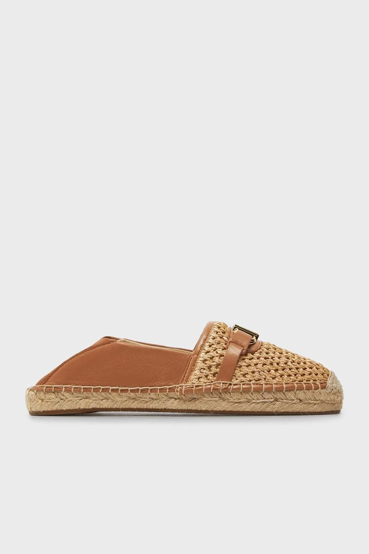 Michael Kors Logolu Hasır Detaylı Espadril 40S4EBFP2D174 Kadın Ayakkabı 40S4EBFP2D 174 TABA-BEJ - 8