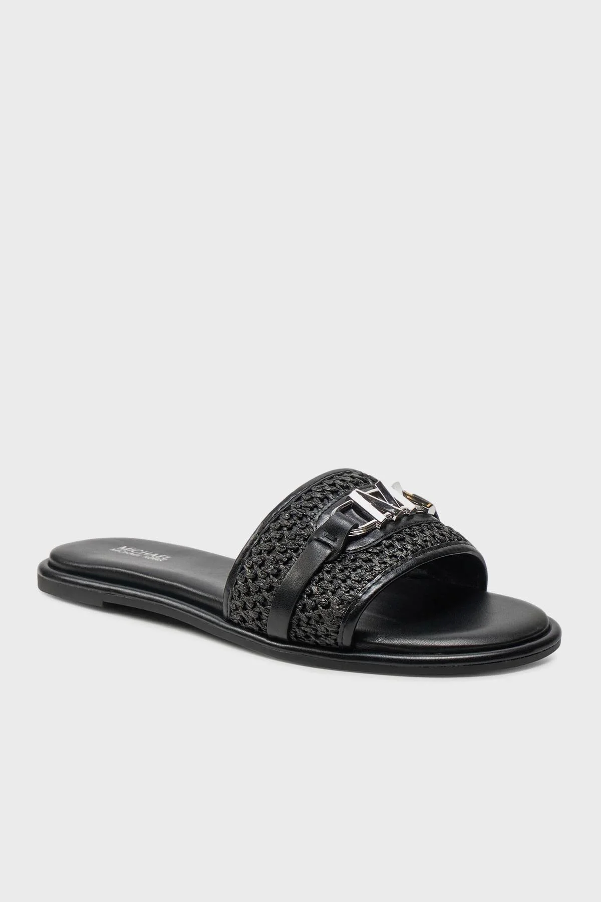 Michael Kors Logolu Hasır Düz 40S4EBFS1D003 Kadın Terlik 40S4EBFS1D 003 SİYAH - 7