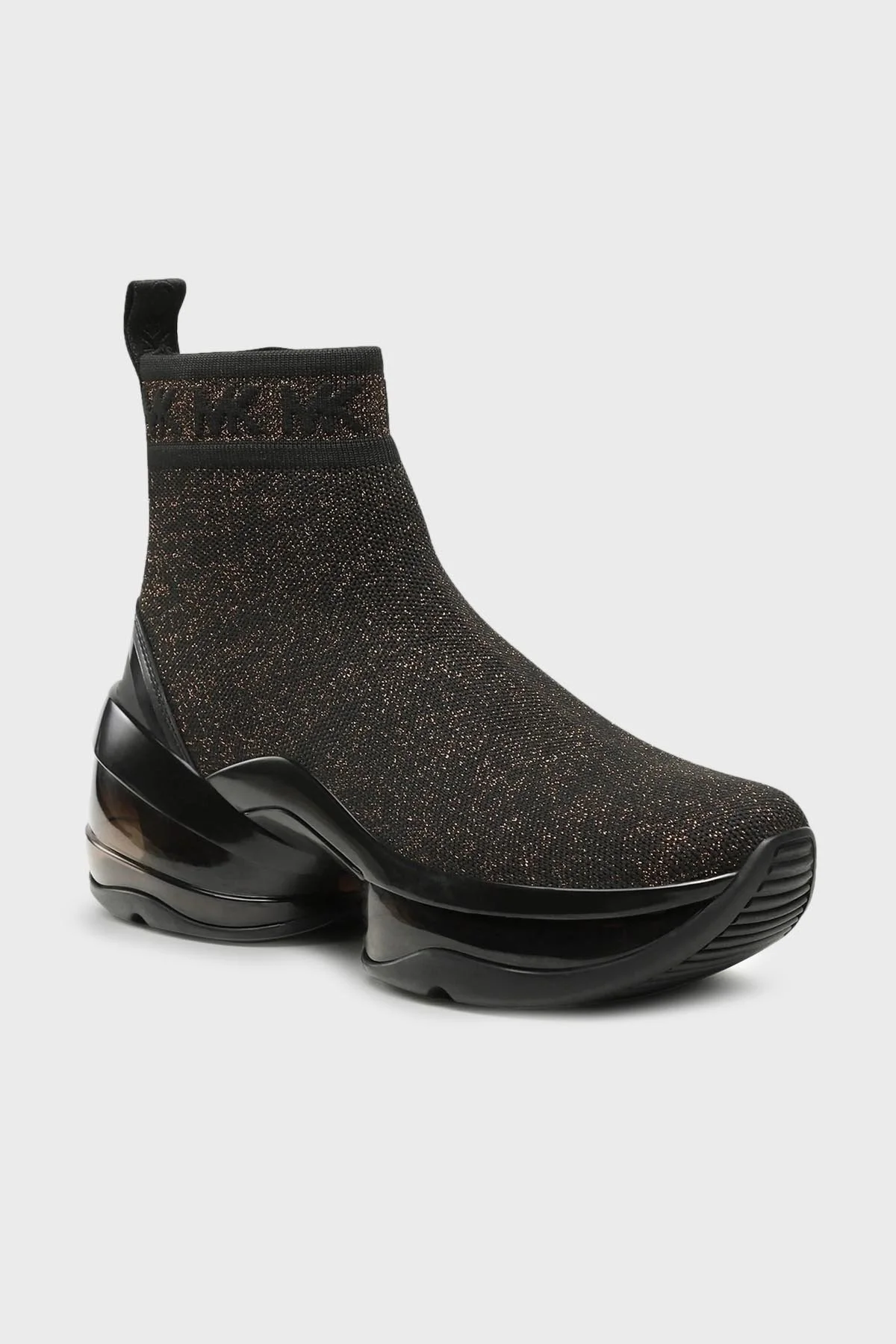 Michael Kors Kalın Tabanlı Bilekli Sneaker 43F3OLFE5D080 Bayan Ayakkabı 43F3OLFE5D 080 Siyah-Bronz - 6