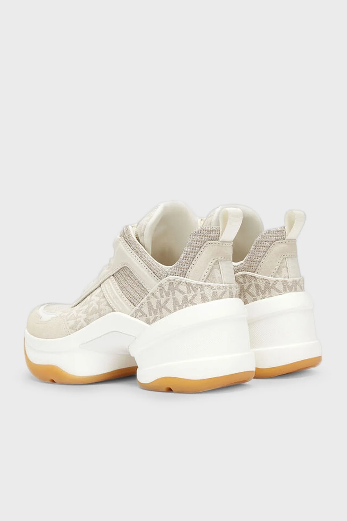 Michael Kors Logolu Kalın Tabanlı Hakiki Deri Sneaker 43F2OLFS3Y129 Bayan Ayakkabı 43F2OLFS3Y 129 BEYAZ - 3