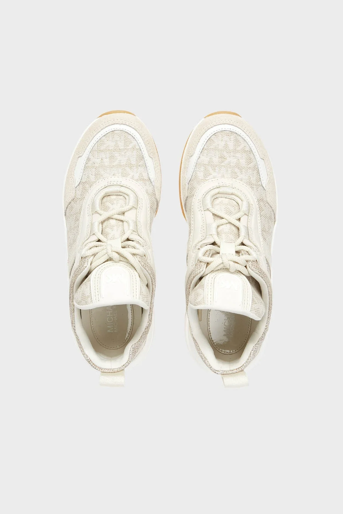 Michael Kors Logolu Kalın Tabanlı Hakiki Deri Sneaker 43F2OLFS3Y129 Bayan Ayakkabı 43F2OLFS3Y 129 BEYAZ - 5