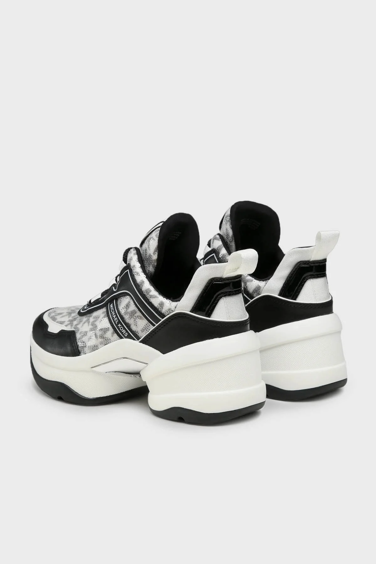 Michael Kors Logolu Kalın Tabanlı Sneaker 43R3OLFS2Y089 Bayan Ayakkabı 43R3OLFS2Y 089 SİYAH-BEYAZ - 3