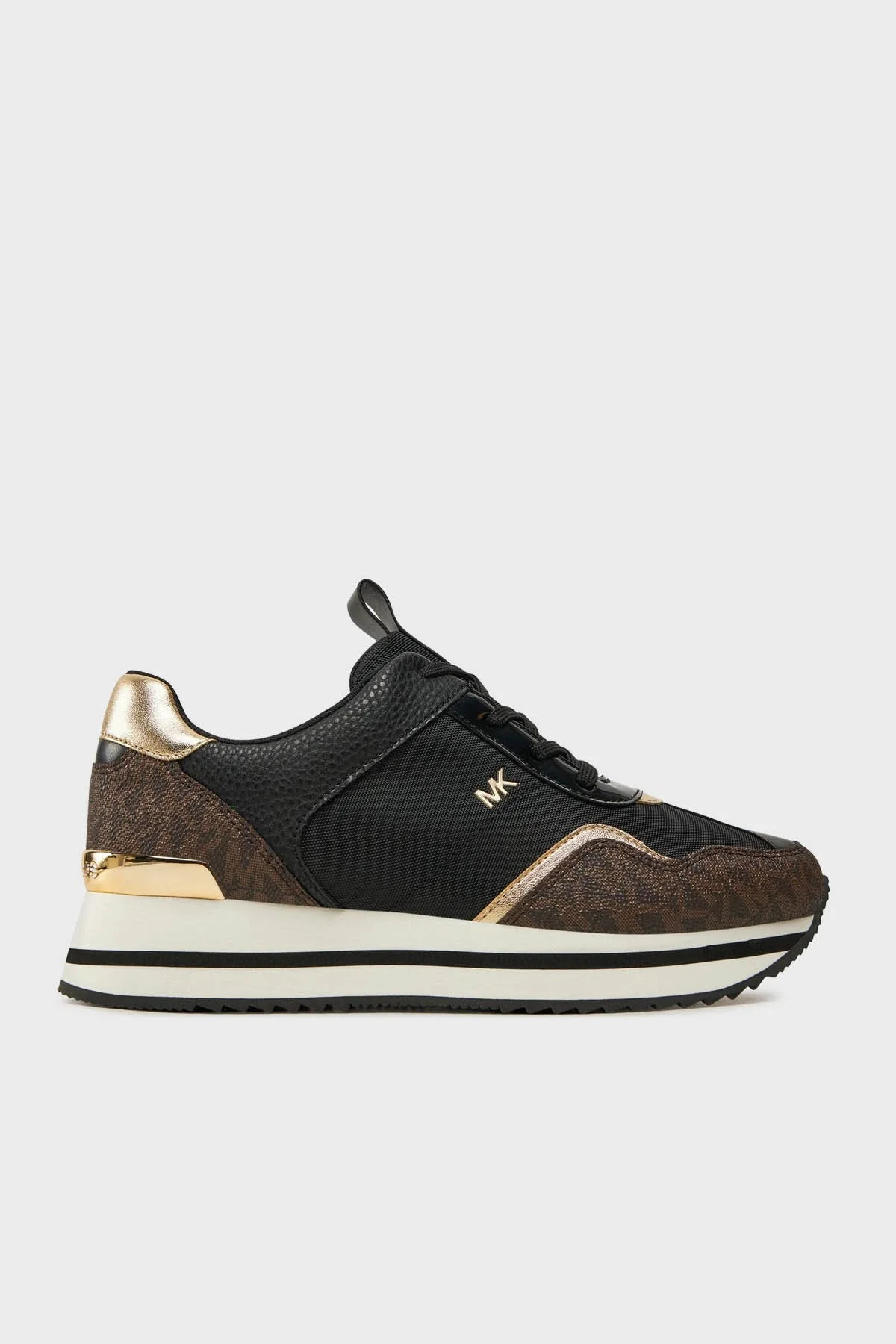 Michael Kors Logolu Kalın Tabanlı Sneaker 43R4RNFSCD007 Kadın Ayakkabı 43R4RNFSCD 007 SİYAH-KAHVE - 1