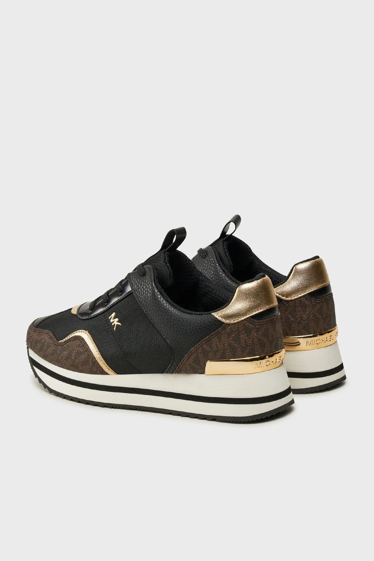 Michael Kors Logolu Kalın Tabanlı Sneaker 43R4RNFSCD007 Kadın Ayakkabı 43R4RNFSCD 007 SİYAH-KAHVE - 4