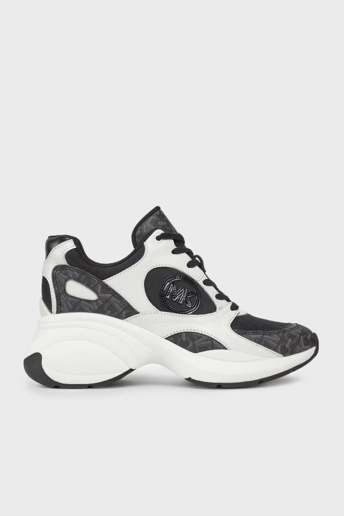 Michael Kors Logolu Kalın Tabanlı Sneaker 43R4ZUFS2D001 Bayan Ayakkabı 43R4ZUFS2D 001 SİYAH-BEYAZ - 1