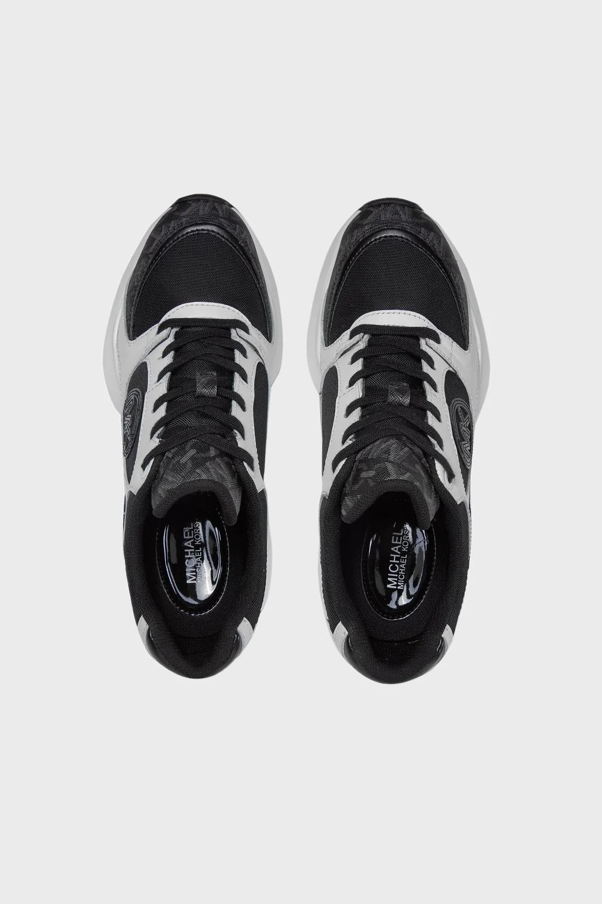 Michael Kors Logolu Kalın Tabanlı Sneaker 43R4ZUFS2D001 Bayan Ayakkabı 43R4ZUFS2D 001 SİYAH-BEYAZ - 5