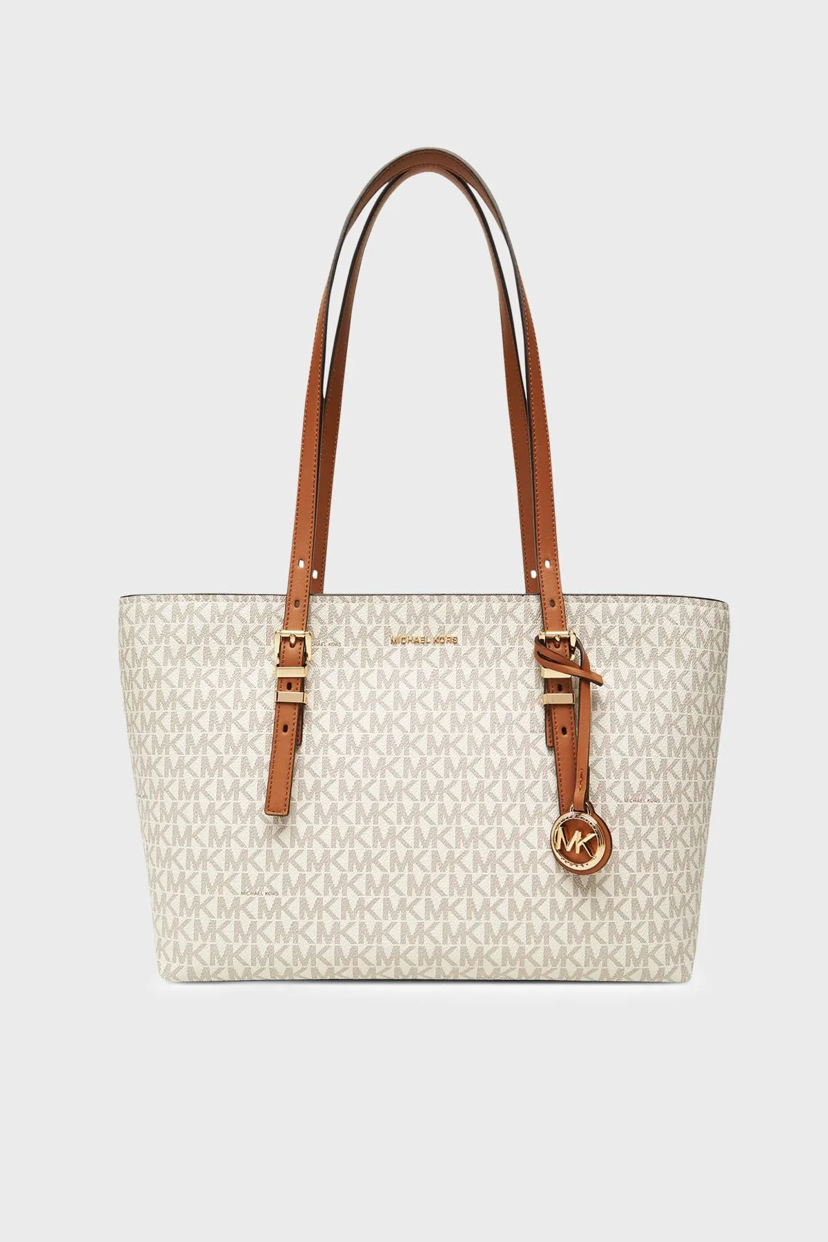 Michael Kors Logolu Omuz Askılı 30T5GQNT2B149 Kadın Çanta 30T5GQNT2B 149 Ekru - 1
