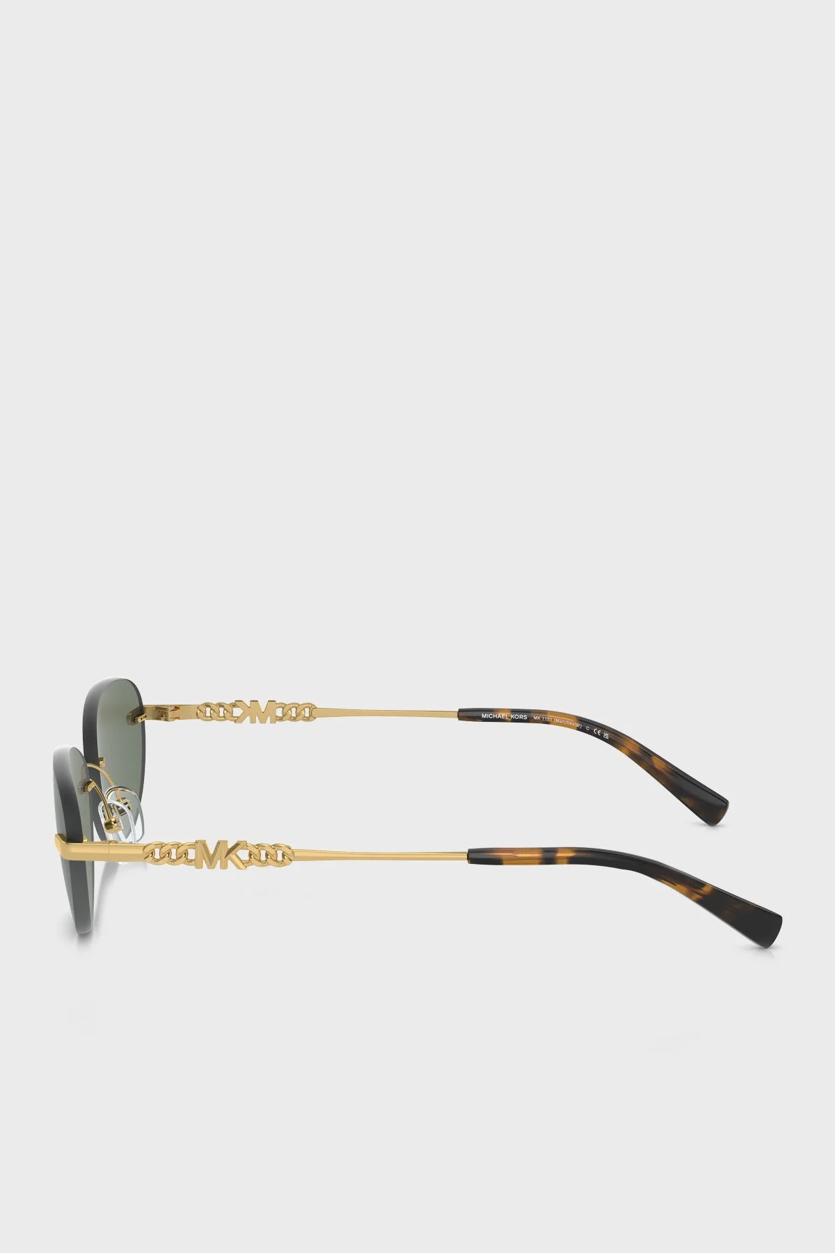 Michael Kors Logolu Oval Güneş 0MK115118963H58 Bayan Gözlük 0MK1151 18963H 58 Yeşil - 2