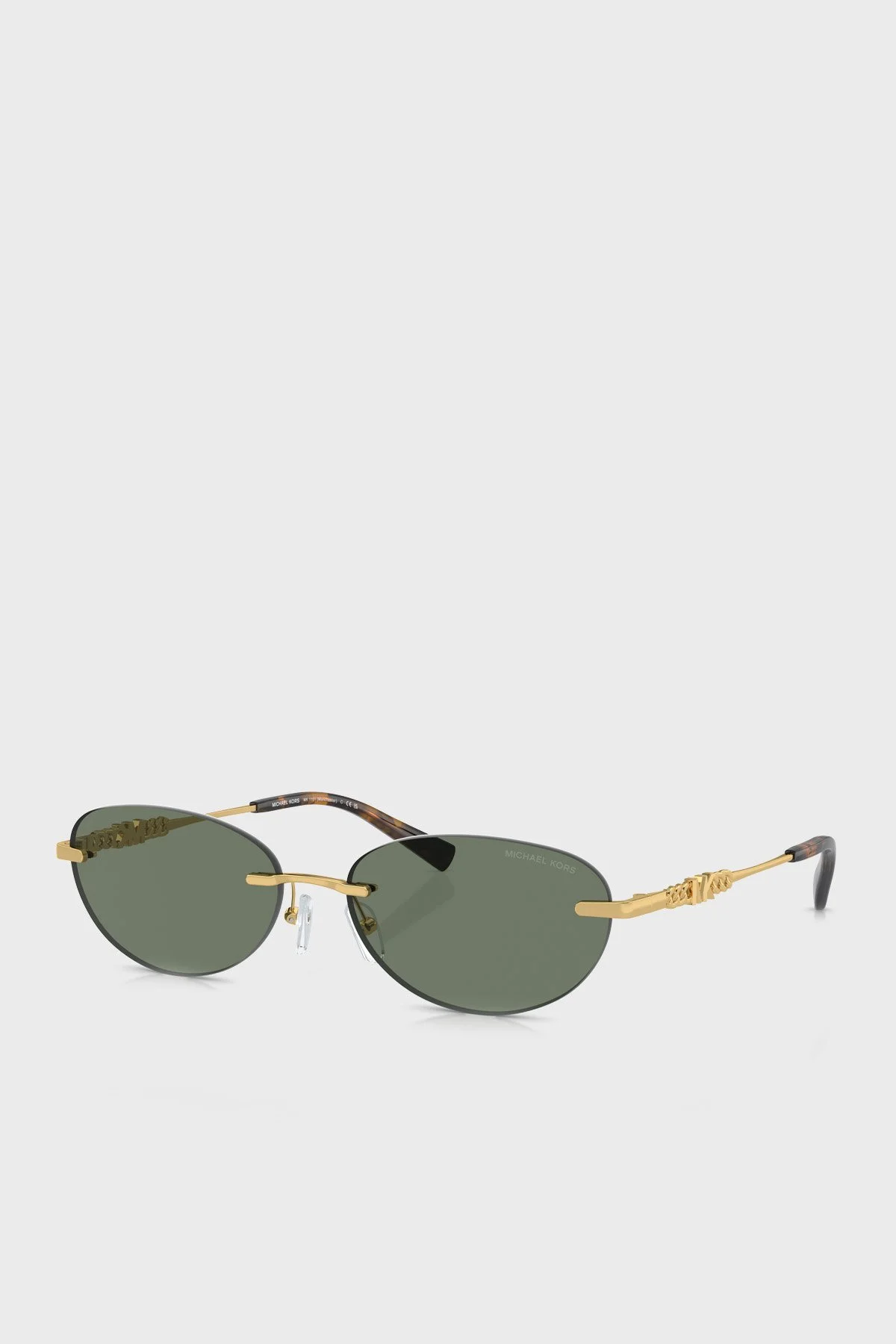 Michael Kors Logolu Oval Güneş 0MK115118963H58 Kadın Gözlük 0MK1151 18963H 58 Yeşil - 1