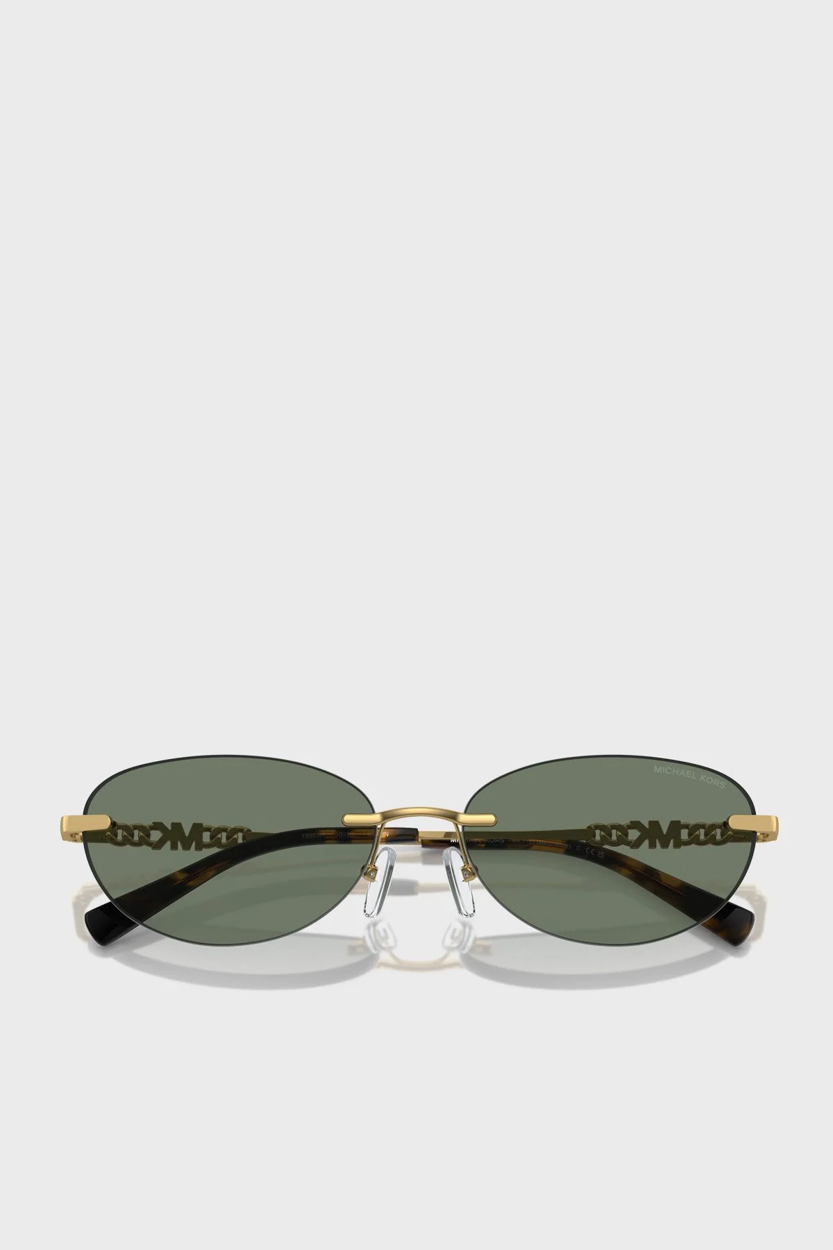 Michael Kors Logolu Oval Güneş 0MK115118963H58 Kadın Gözlük 0MK1151 18963H 58 Yeşil - 5