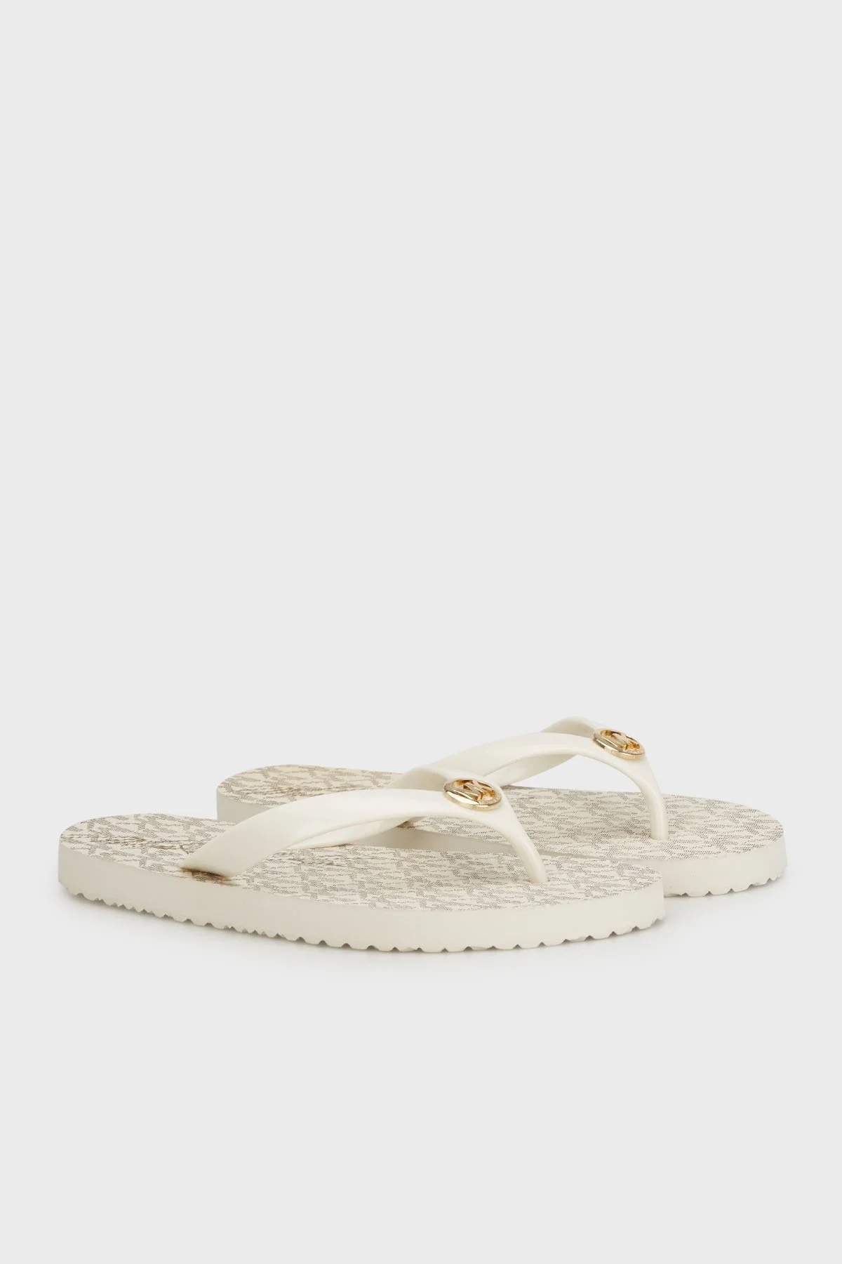 Michael Kors Logolu Parmak Arası 49H3MKFA1Q150 Bayan Terlik 49H3MKFA1Q 150 EKRU - 3