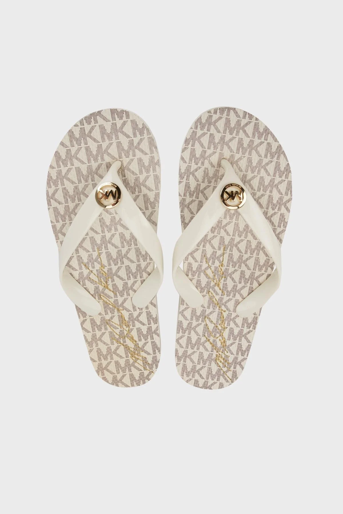 Michael Kors Logolu Parmak Arası 49H3MKFA1Q150 Bayan Terlik 49H3MKFA1Q 150 EKRU - 5