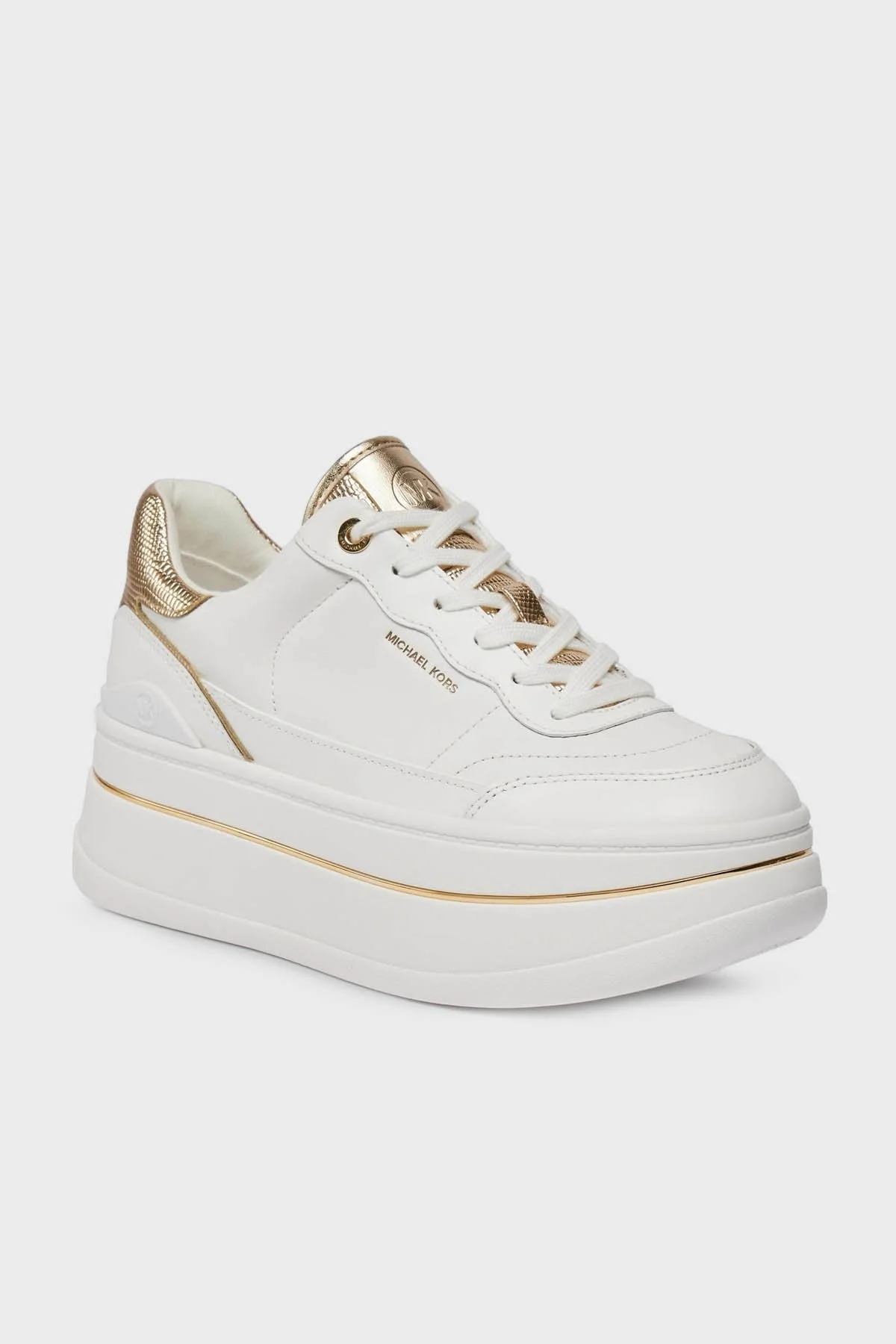 Michael Kors Logolu Platform Deri Sneaker 43R4HYFS2L740 Bayan Ayakkabı 43R4HYFS2L 740 BEYAZ - 5