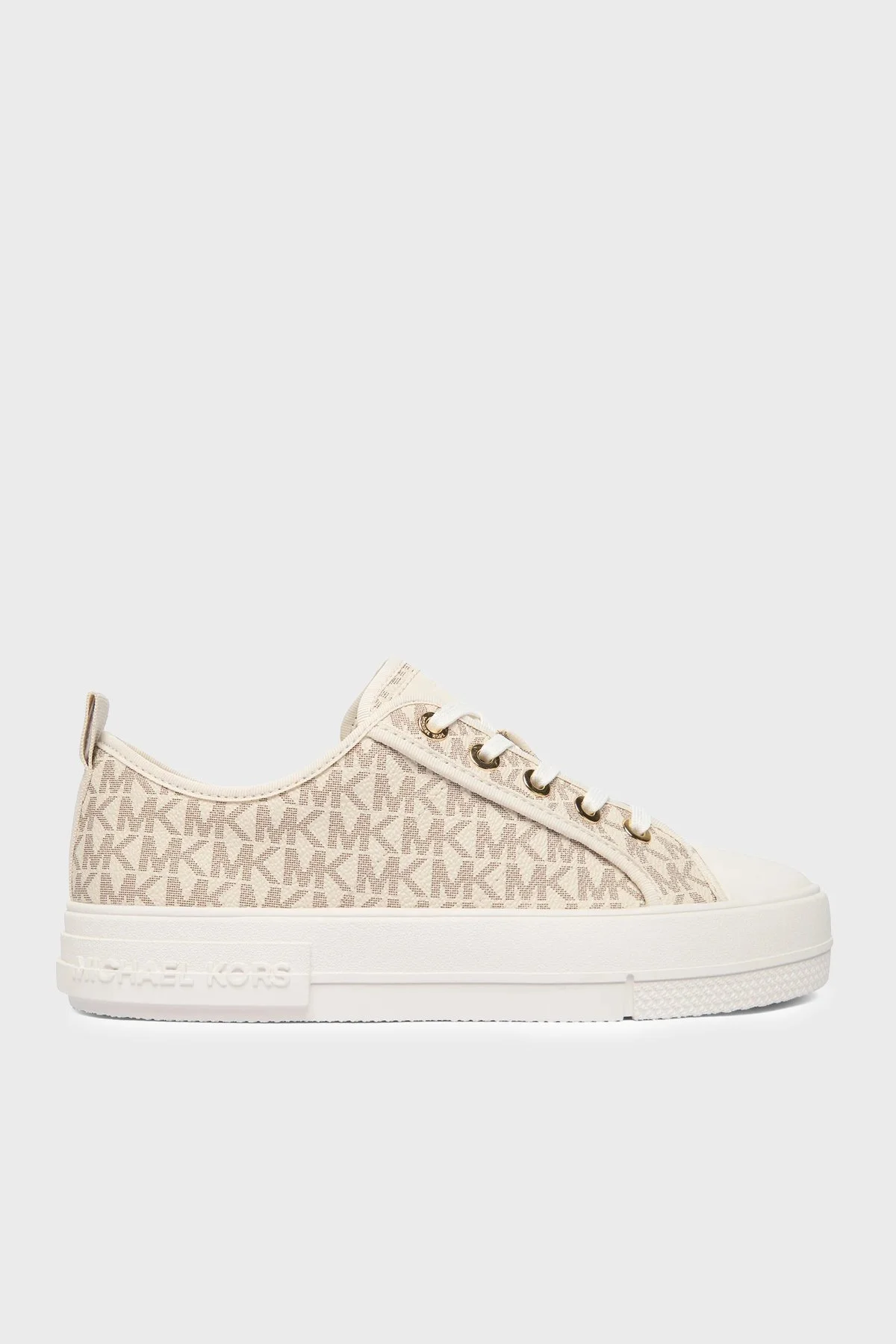 Michael Kors Logolu Platform Sneaker 43F5EYFS1B150 Kadın Ayakkabı 43F5EYFS1B 150 Ekru - 1