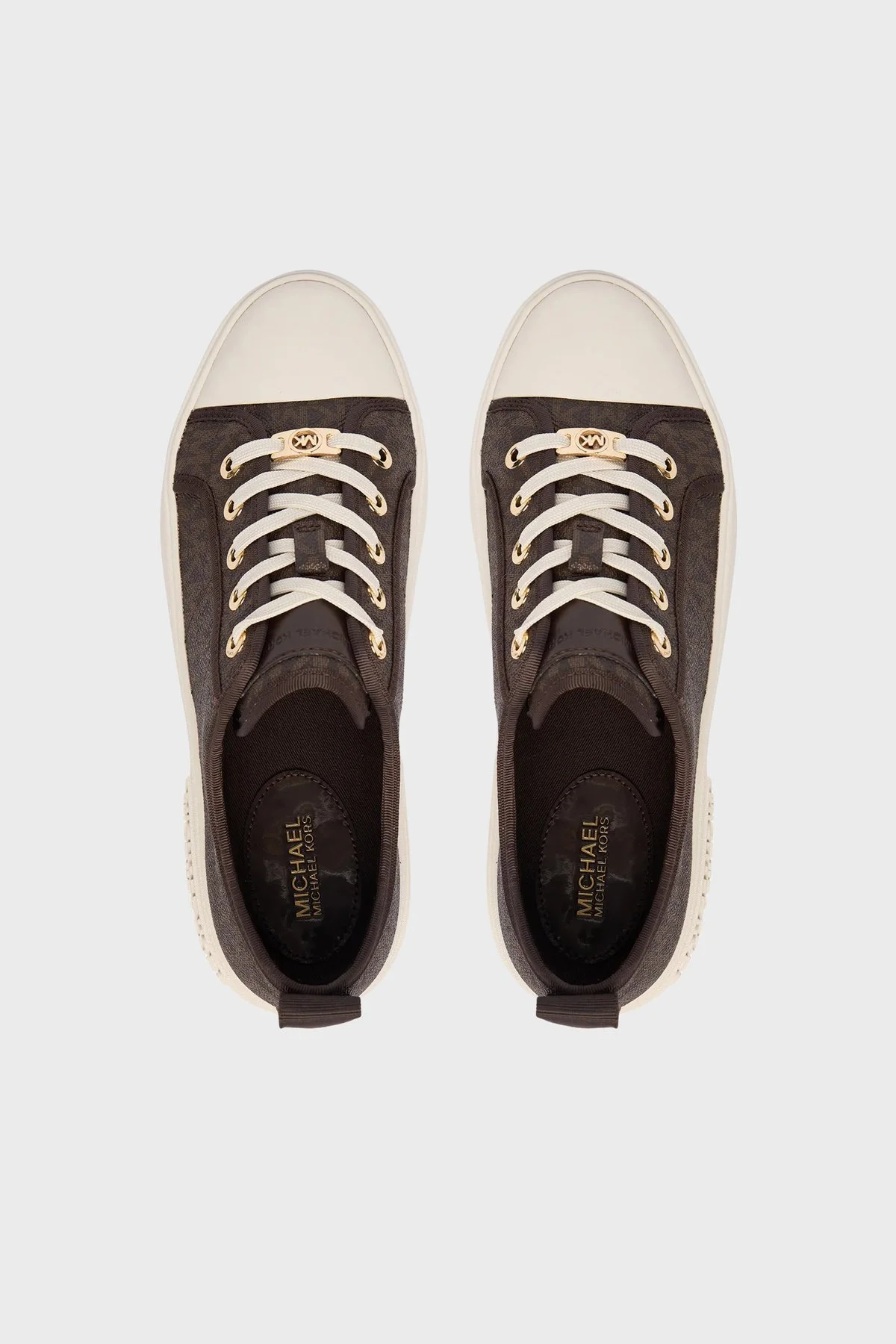 Michael Kors Logolu Platform Sneaker 43F5EYFS1B200 Kadın Ayakkabı 43F5EYFS1B 200 Kahve - 3