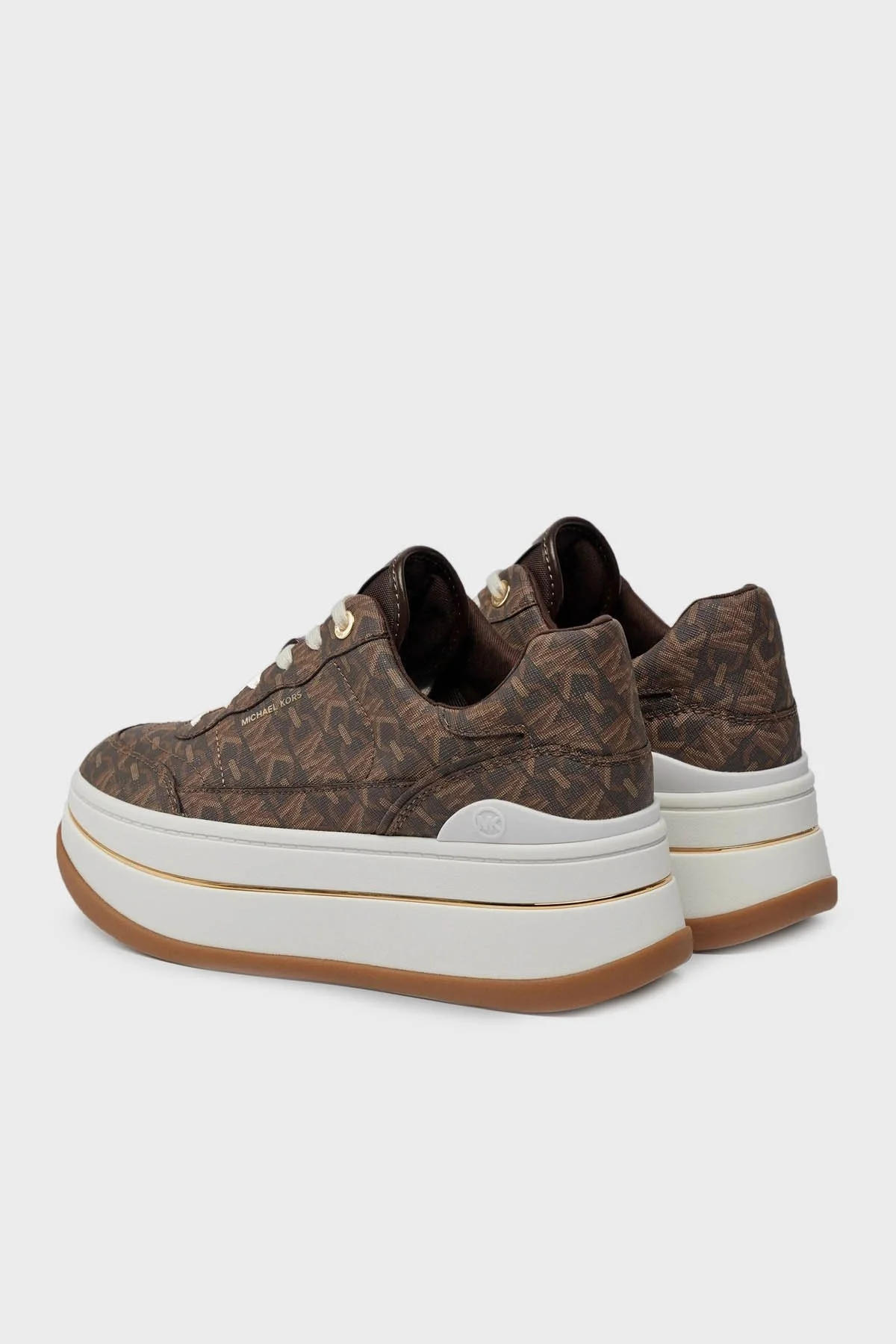Michael Kors Logolu Platform Sneaker 43R4HYFS1B200 Bayan Ayakkabı 43R4HYFS1B 200 KAHVE - 3