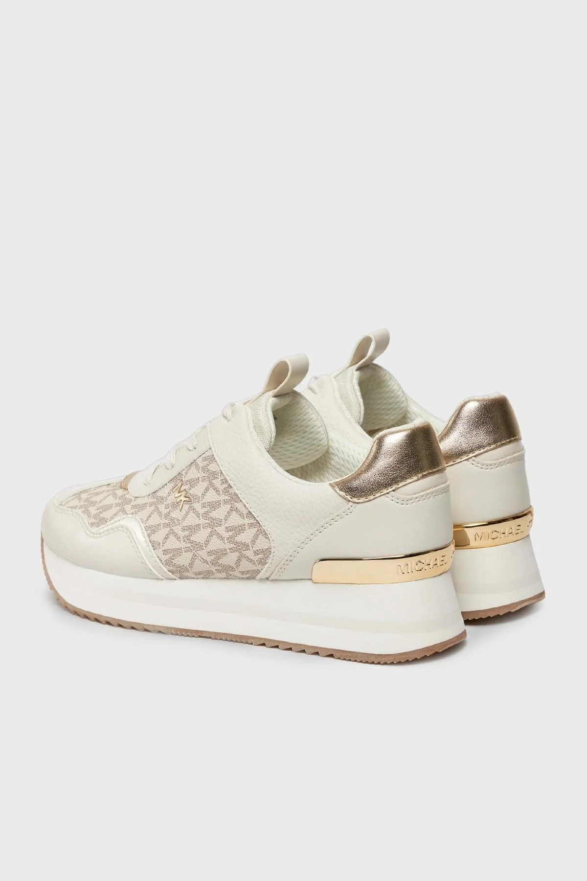 Michael Kors Logolu Platform Sneaker 43R4RNFSAB150 Kadın Ayakkabı 43R4RNFSAB 150 BEJ - 5