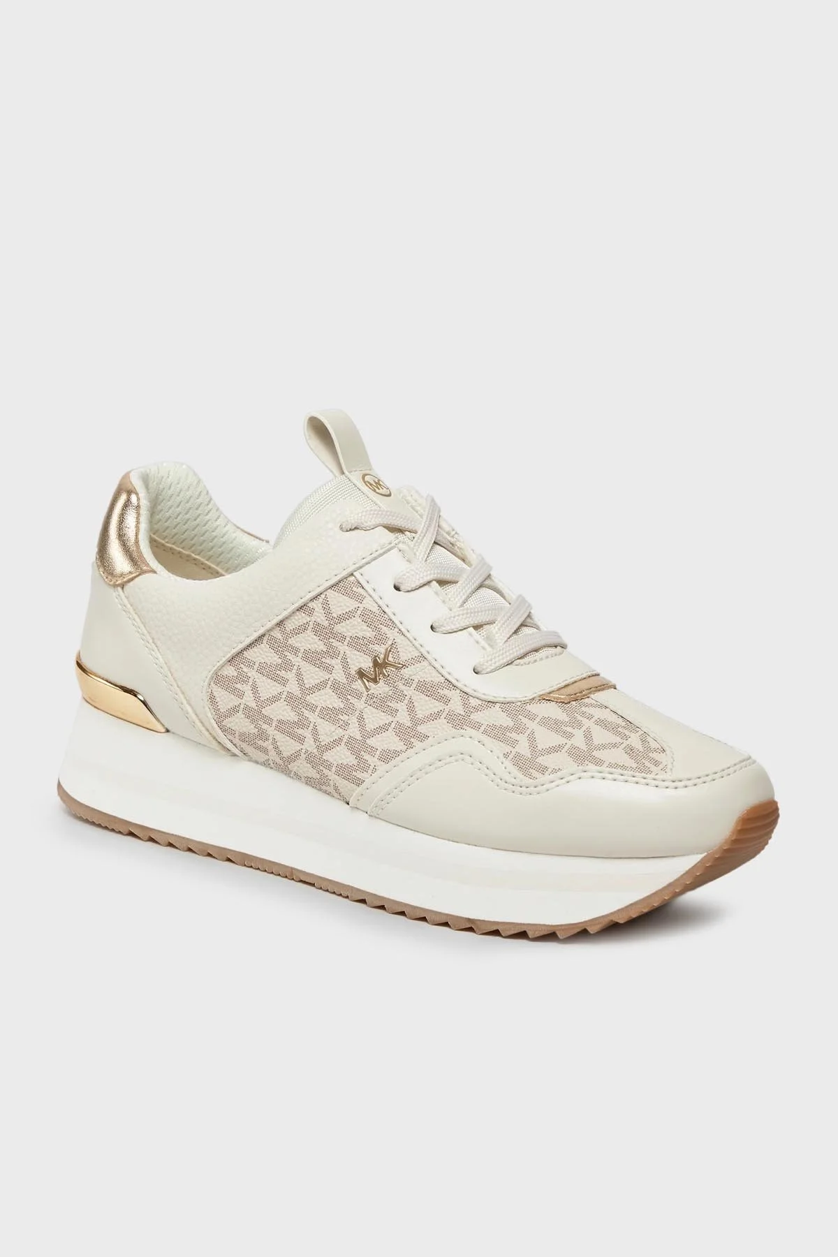 Michael Kors Logolu Platform Sneaker 43R4RNFSAB150 Kadın Ayakkabı 43R4RNFSAB 150 BEJ - 6