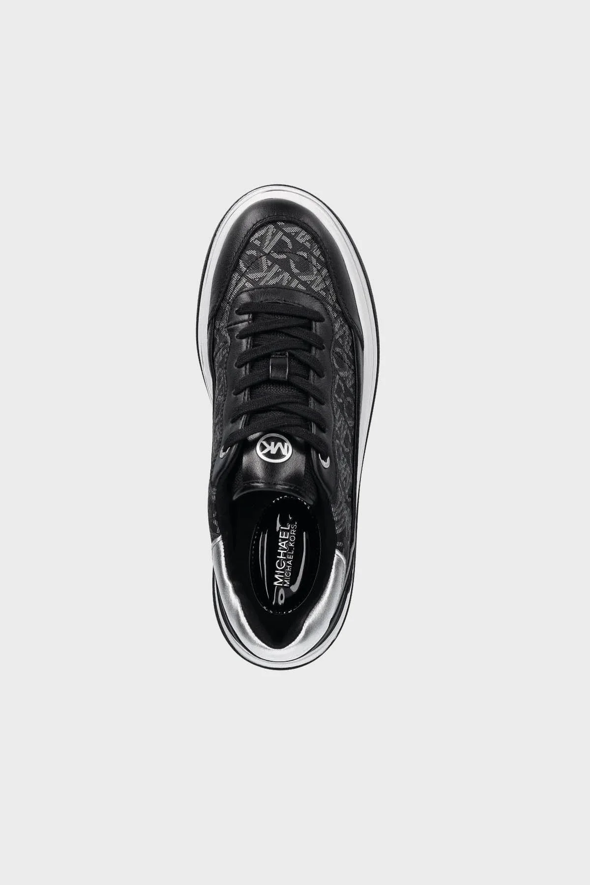 Michael Kors Logolu Platform Taban Sneaker 43F4HYFS2L023 Kadın Ayakkabı 43F4HYFS2L 023 SİYAH-GÜMÜŞ - 3