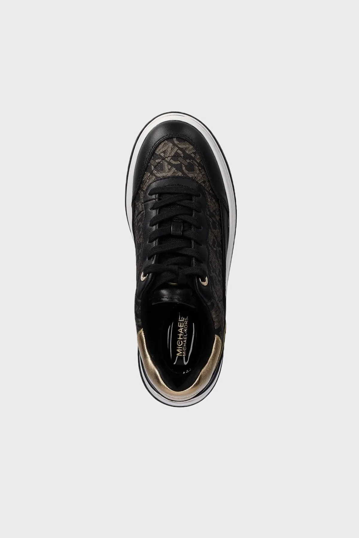 Michael Kors Logolu Platform Taban Sneaker 43F4HYFS2L038 Bayan Ayakkabı 43F4HYFS2L 038 SİYAH-KAHVE - 4
