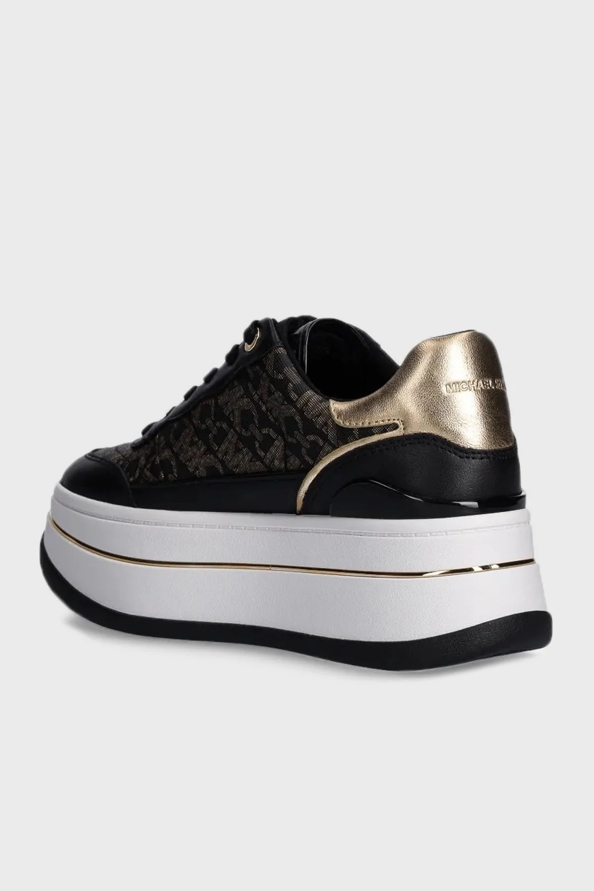 Michael Kors Logolu Platform Taban Sneaker 43F4HYFS2L038 Kadın Ayakkabı 43F4HYFS2L 038 SİYAH-KAHVE - 3