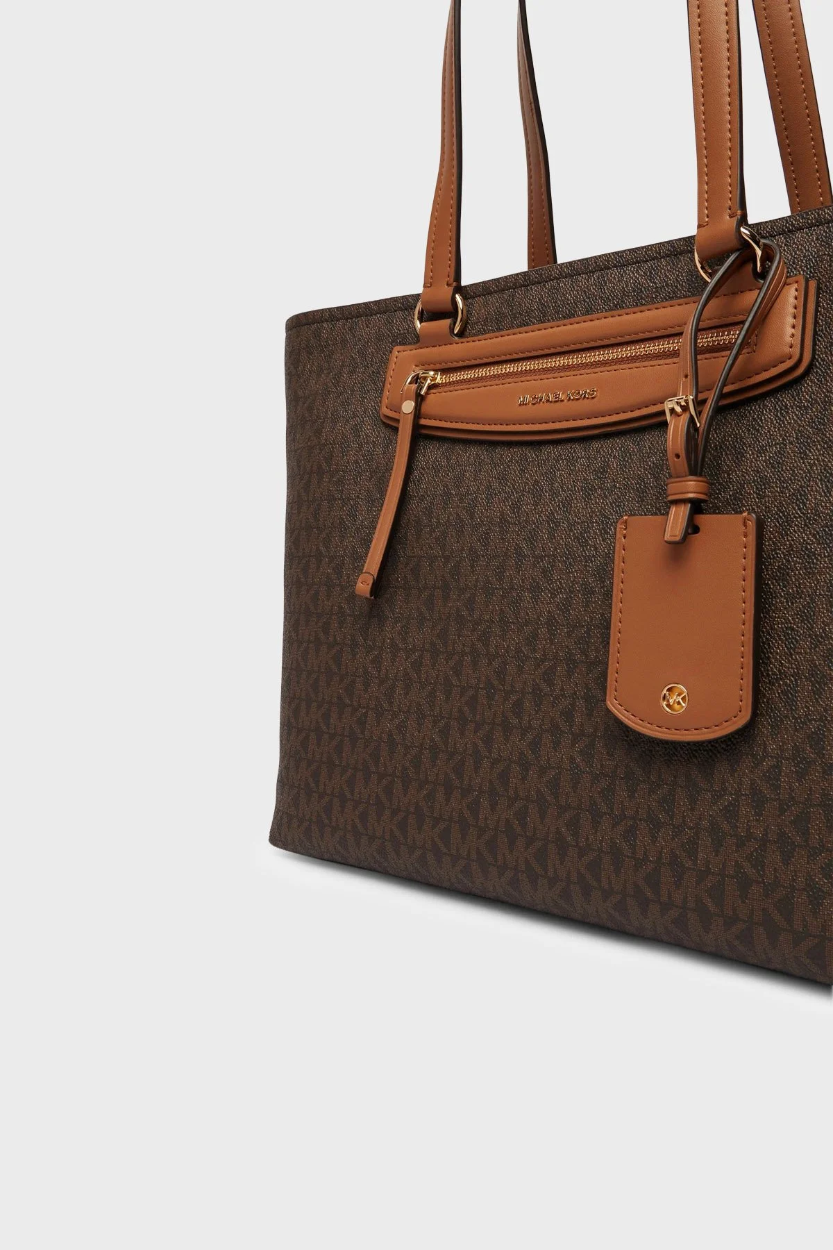 Michael Kors Logolu Sabit Askılı Kadın Çanta 30S6GTVT2B 252 Kahve - 3