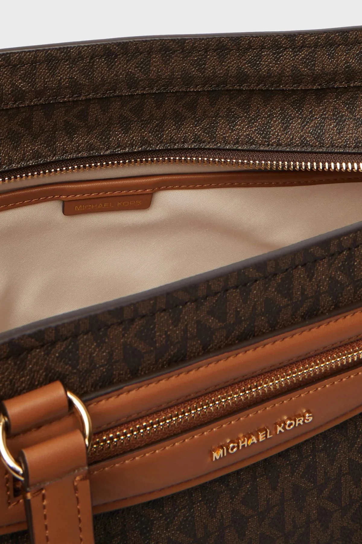 Michael Kors Logolu Sabit Askılı Kadın Çanta 30S6GTVT2B 252 Kahve - 5