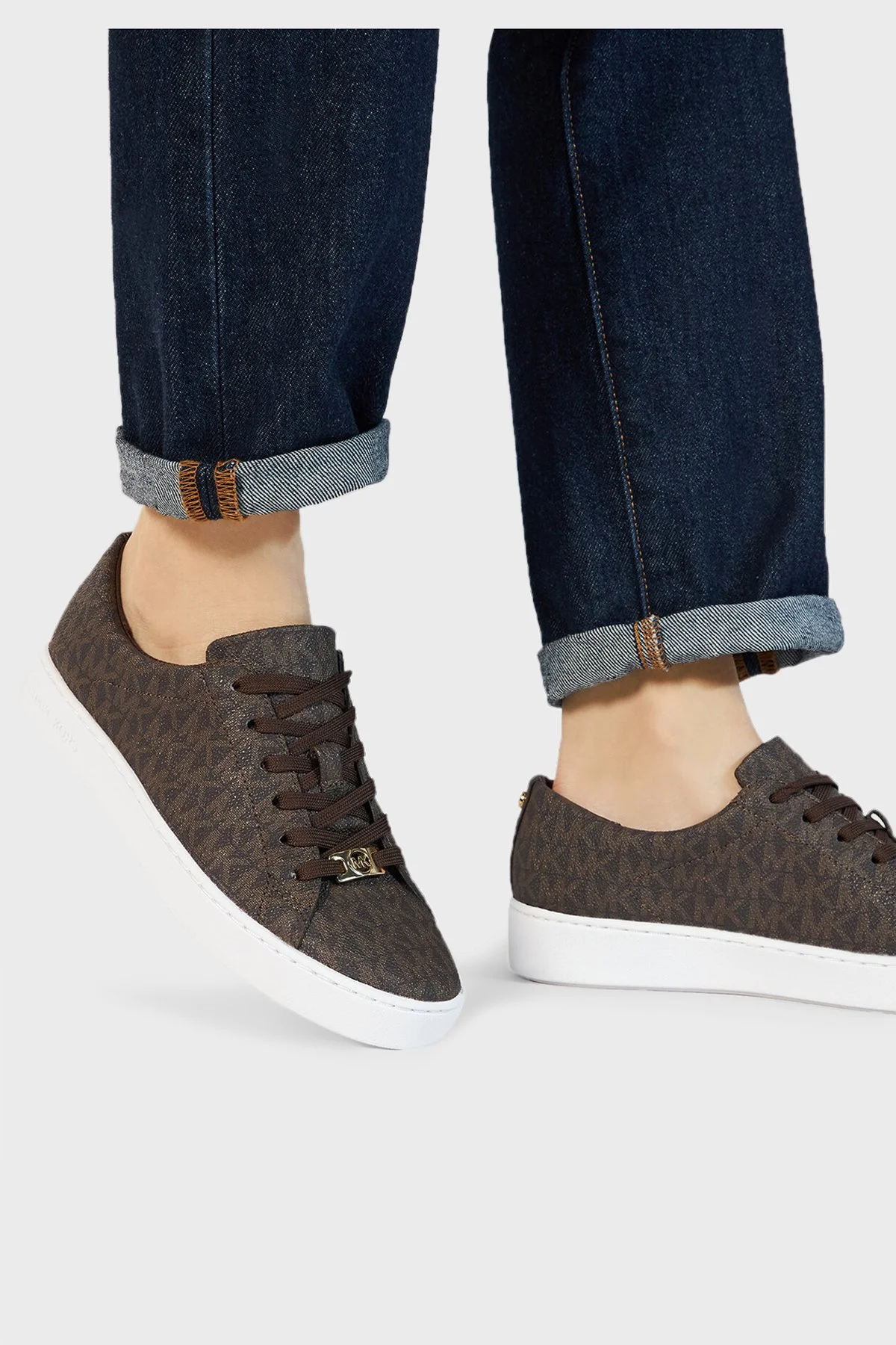 Michael Kors Logolu Sneaker 43R4KTFS1B200 Kadın Ayakkabı 43R4KTFS1B 200 KAHVE - 2