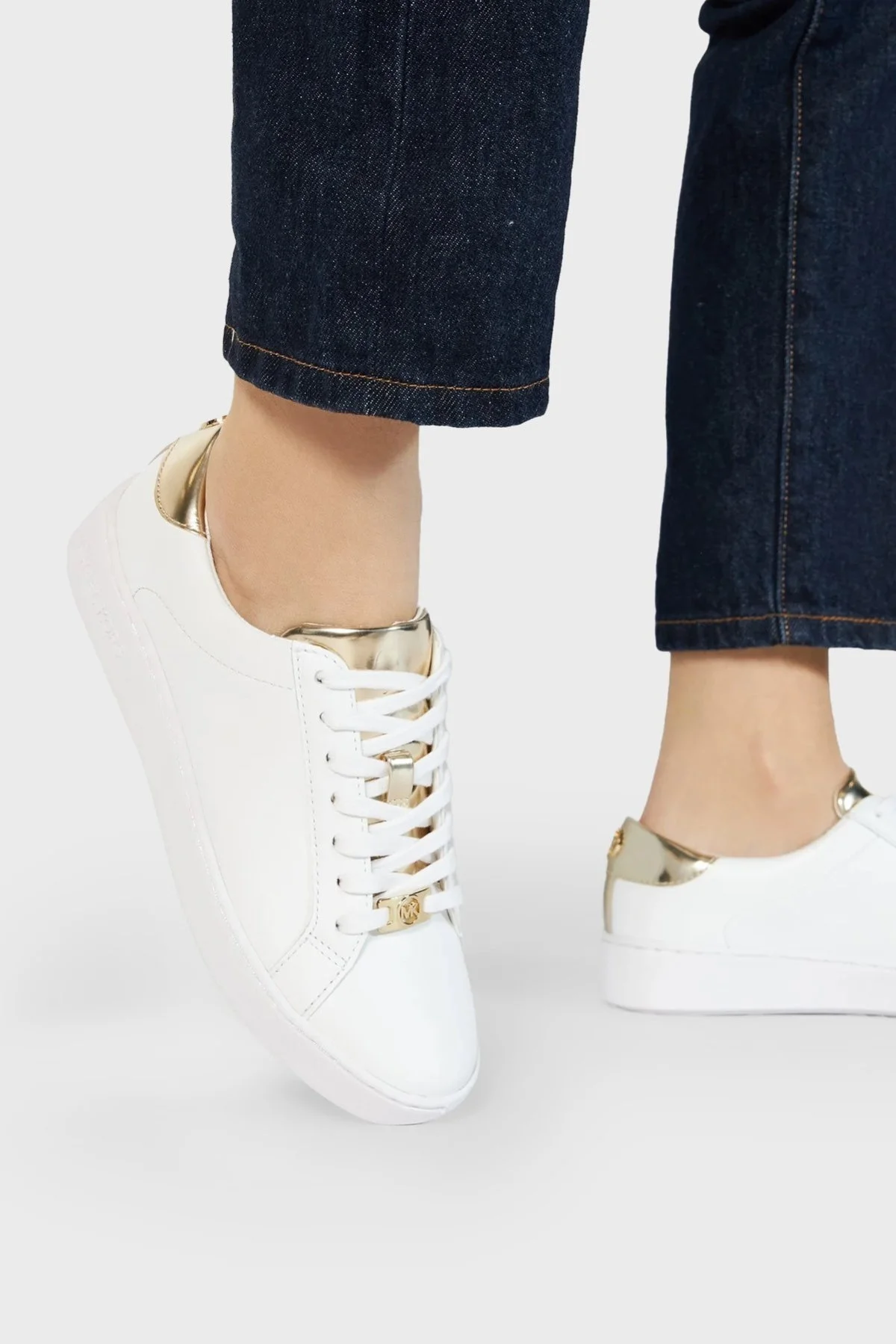 Michael Kors Logolu Sneaker Bayan Ayakkabı 43S5IRFS2L 751 BEYAZ - 6