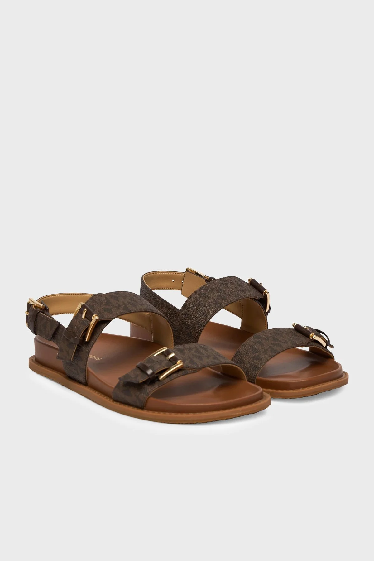 Michael Kors Logolu Tokalı Kadın Sandalet 40S6NIFS2B 200 KAHVE - 3