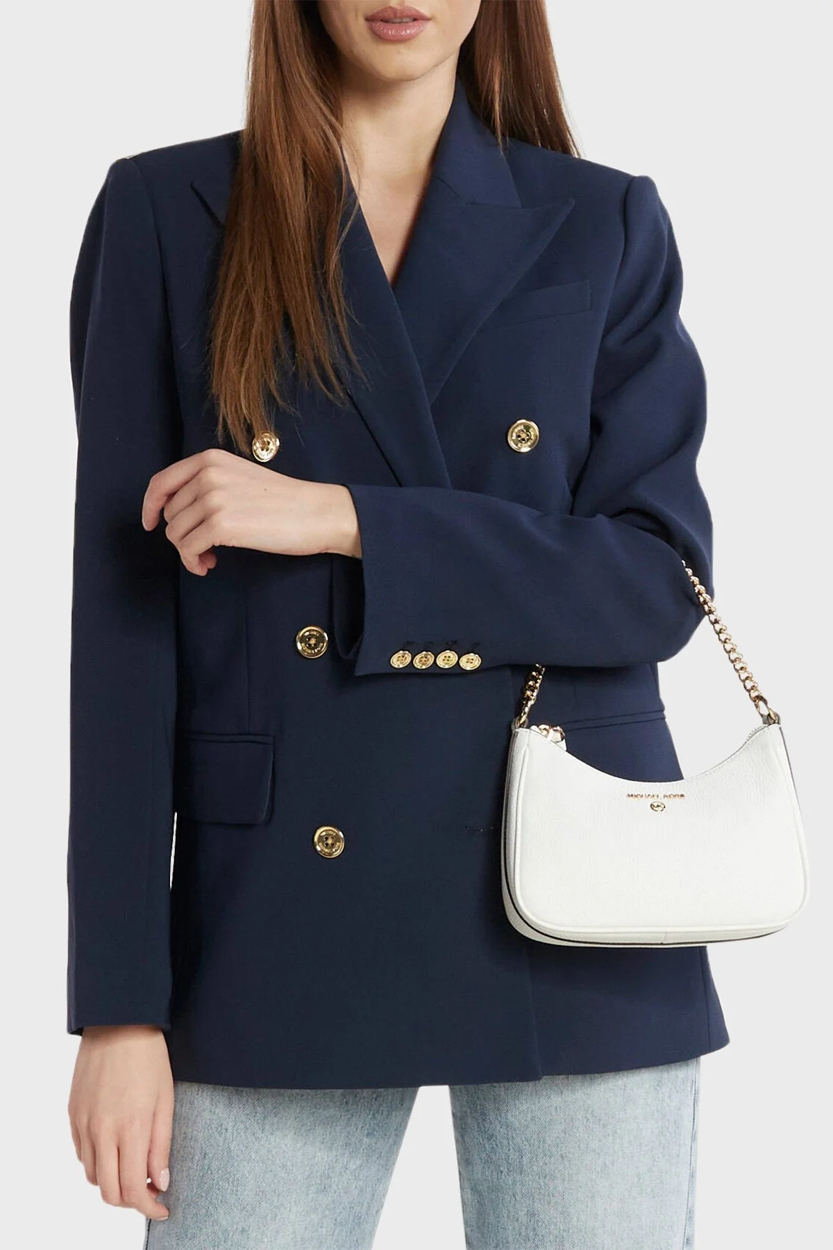 Michael Kors Logolu Zincir Askılı 32F3GT9C1L085 Bayan Çanta 32F3GT9C1L 085 BEYAZ - 2