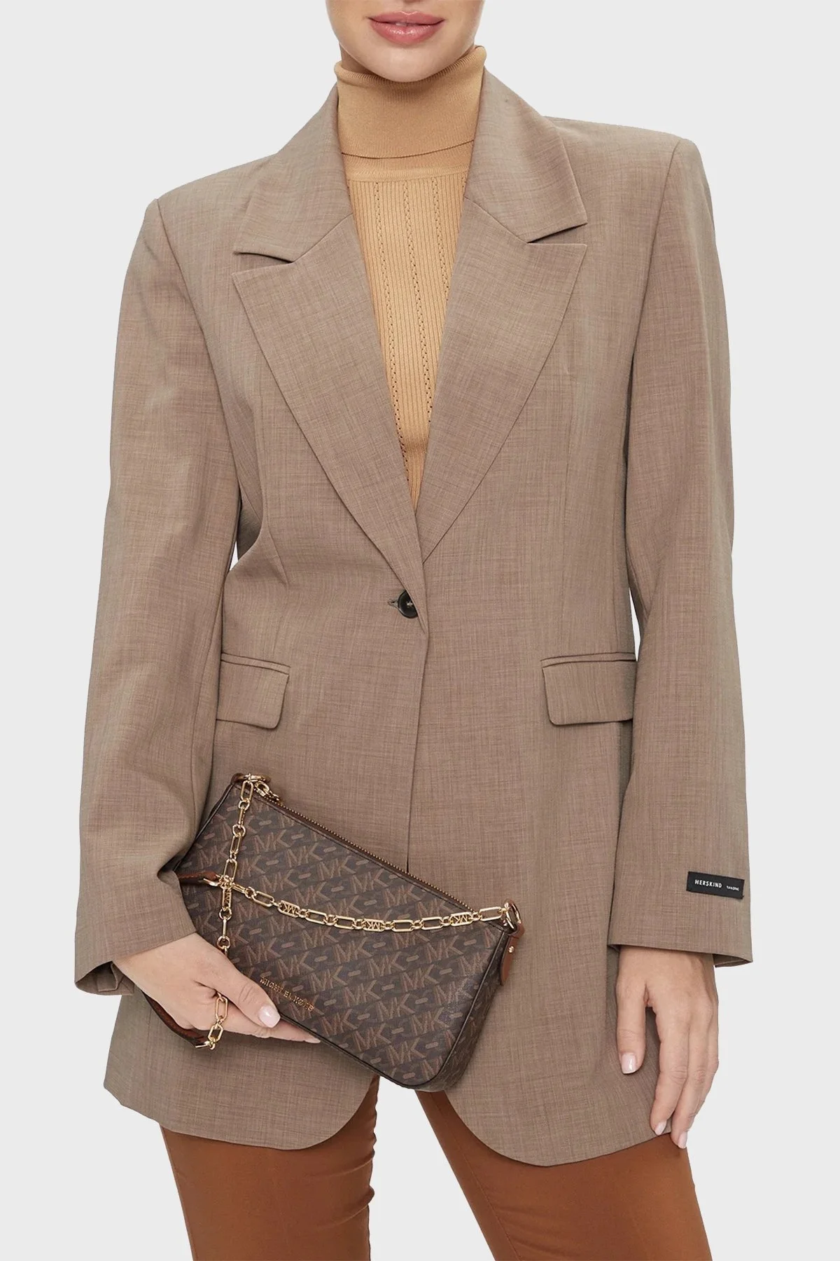 Michael Kors Logolu Zincir Askılı 32H3G8EW6B227 Bayan Çanta 32H3G8EW6B 227 KAHVE - 2