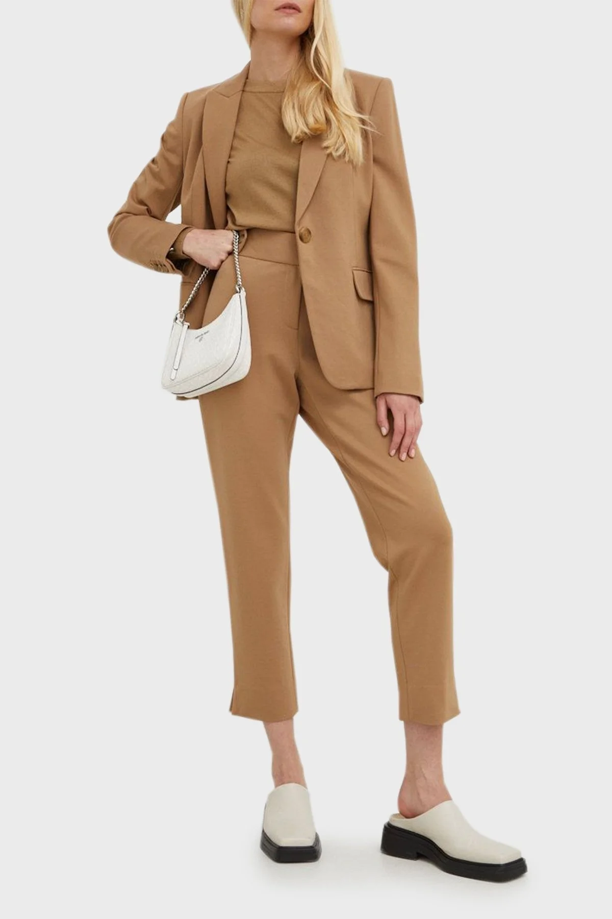 Michael Kors Logolu Zincir Askılı 32S2ST9C1V101 Bayan Çanta 32S2ST9C1V 101 BEYAZ - 2