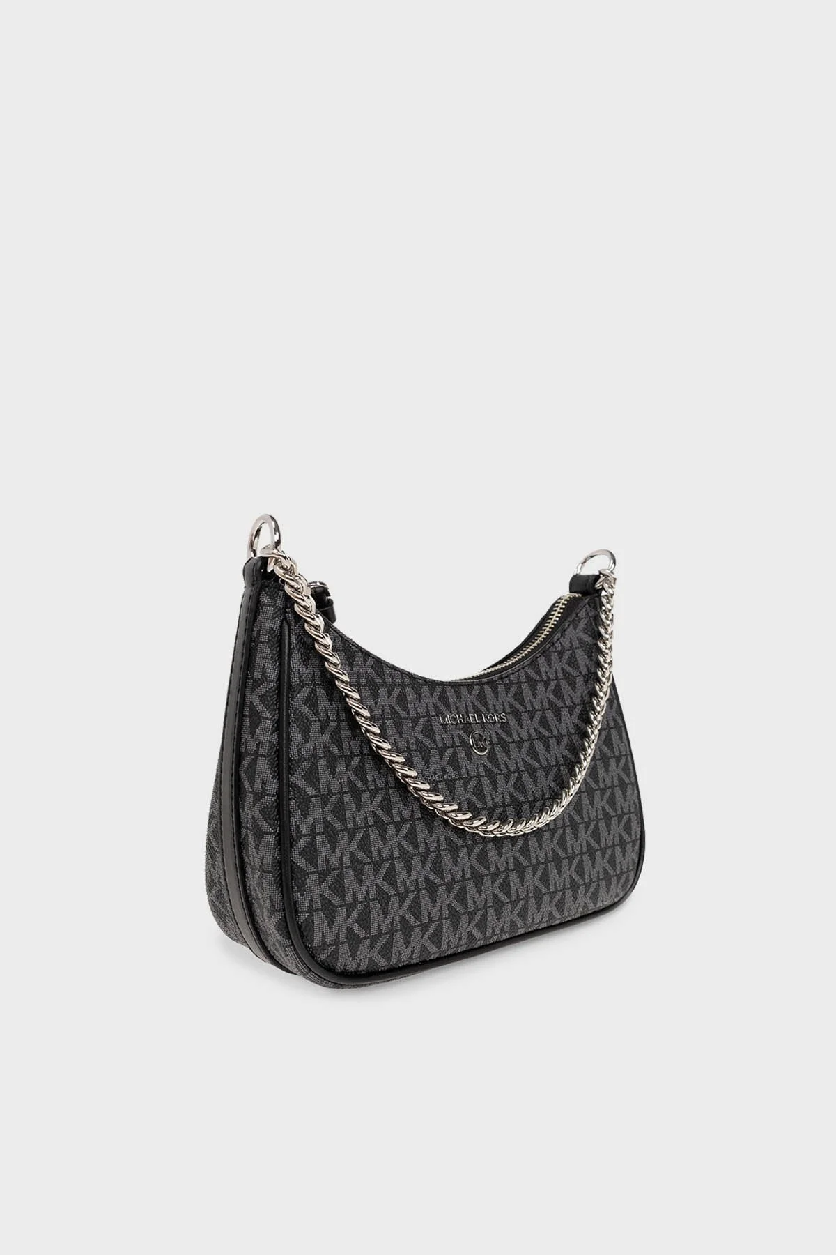 Michael Kors Logolu Zincir Askılı Bayan Çanta 32S2ST9C1V 012 SİYAH-BEYAZ - 4