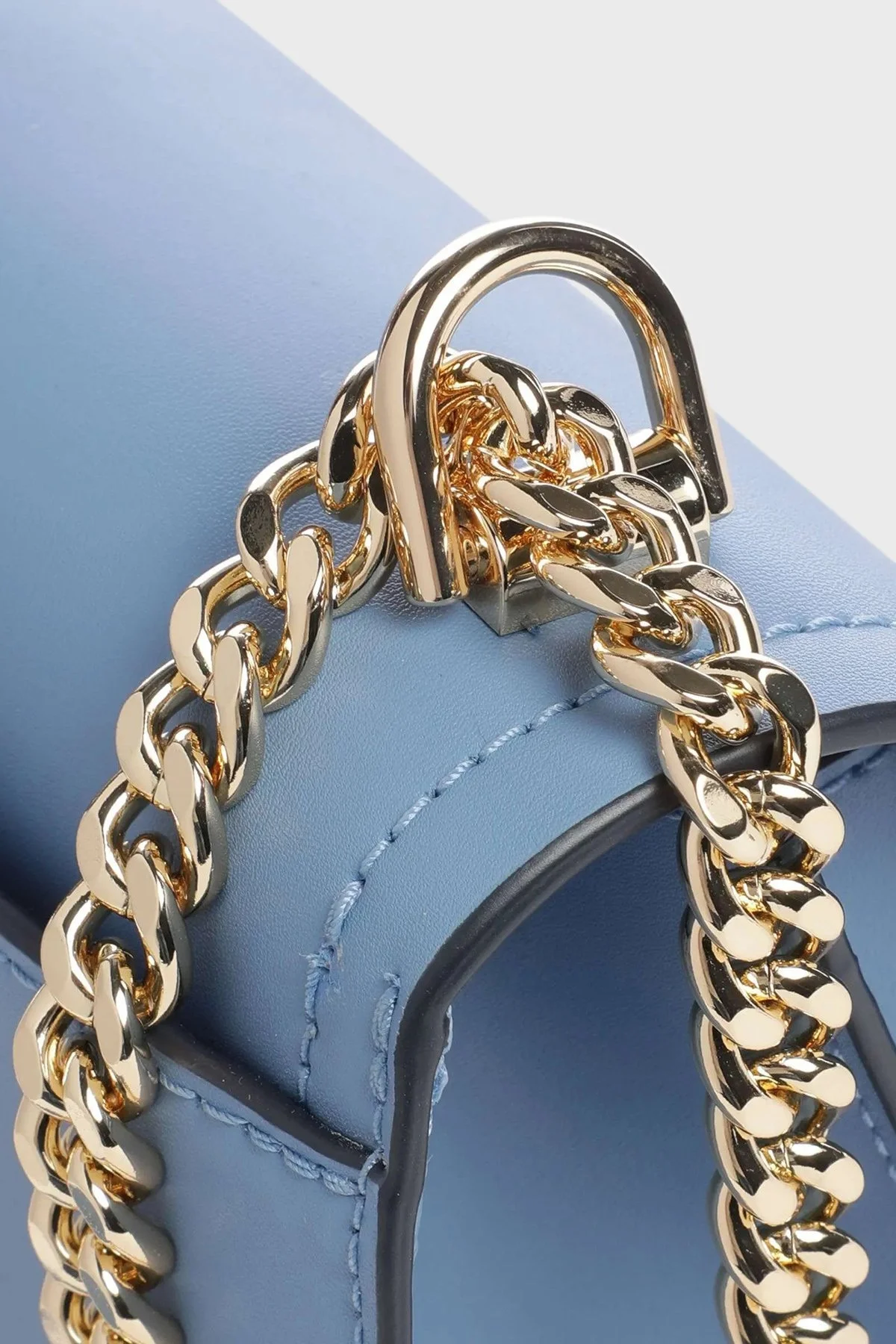 Michael Kors Logolu Zincir Askılı Deri 32S2G7HC0L457 Bayan Çanta 32S2G7HC0L 457 MAVİ - 3