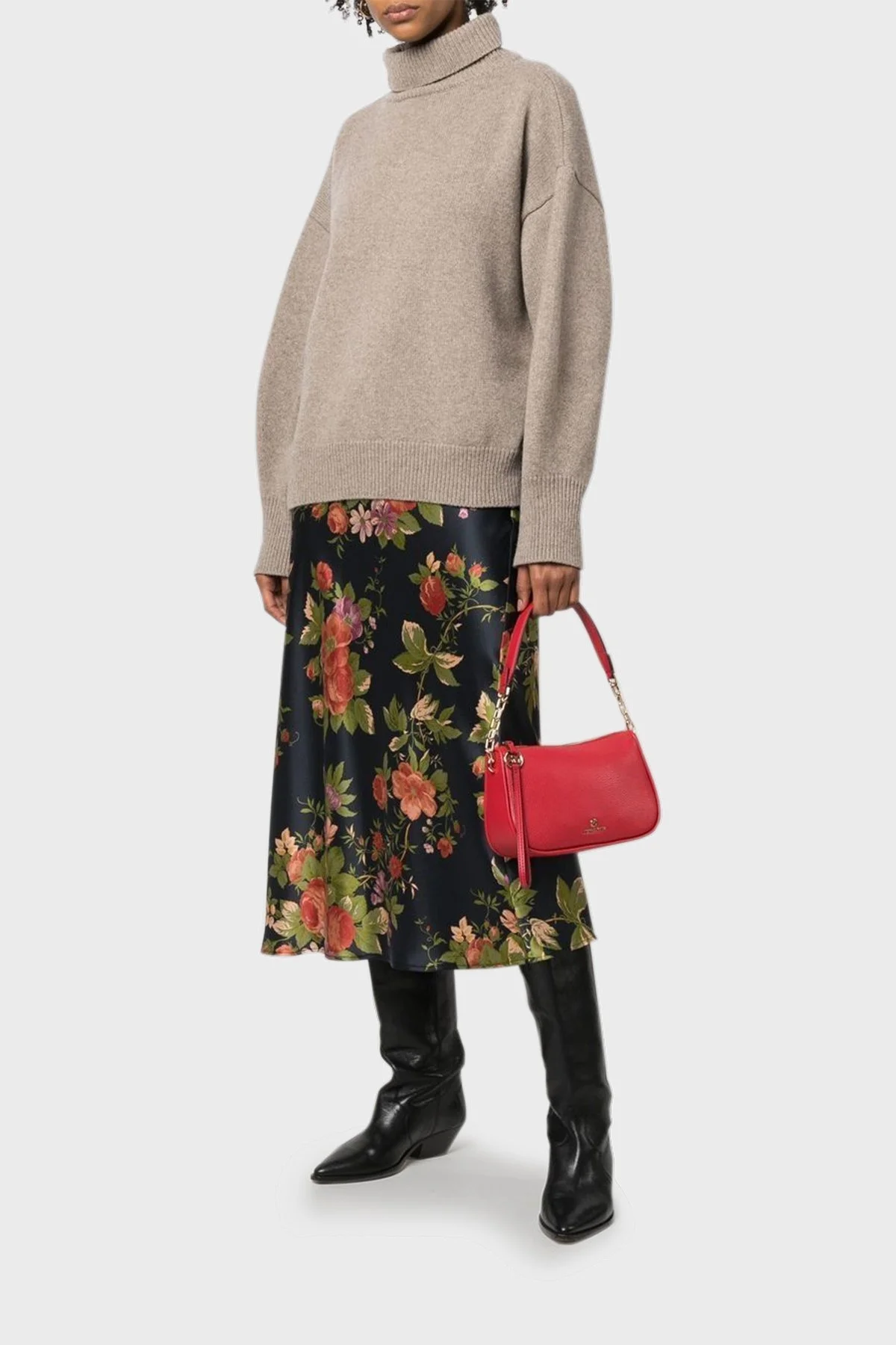 Michael Kors Logolu Zincir Askılı Deri 32T2GT9U3L602 Bayan Çanta 32T2GT9U3L 602 KIRMIZI - 2