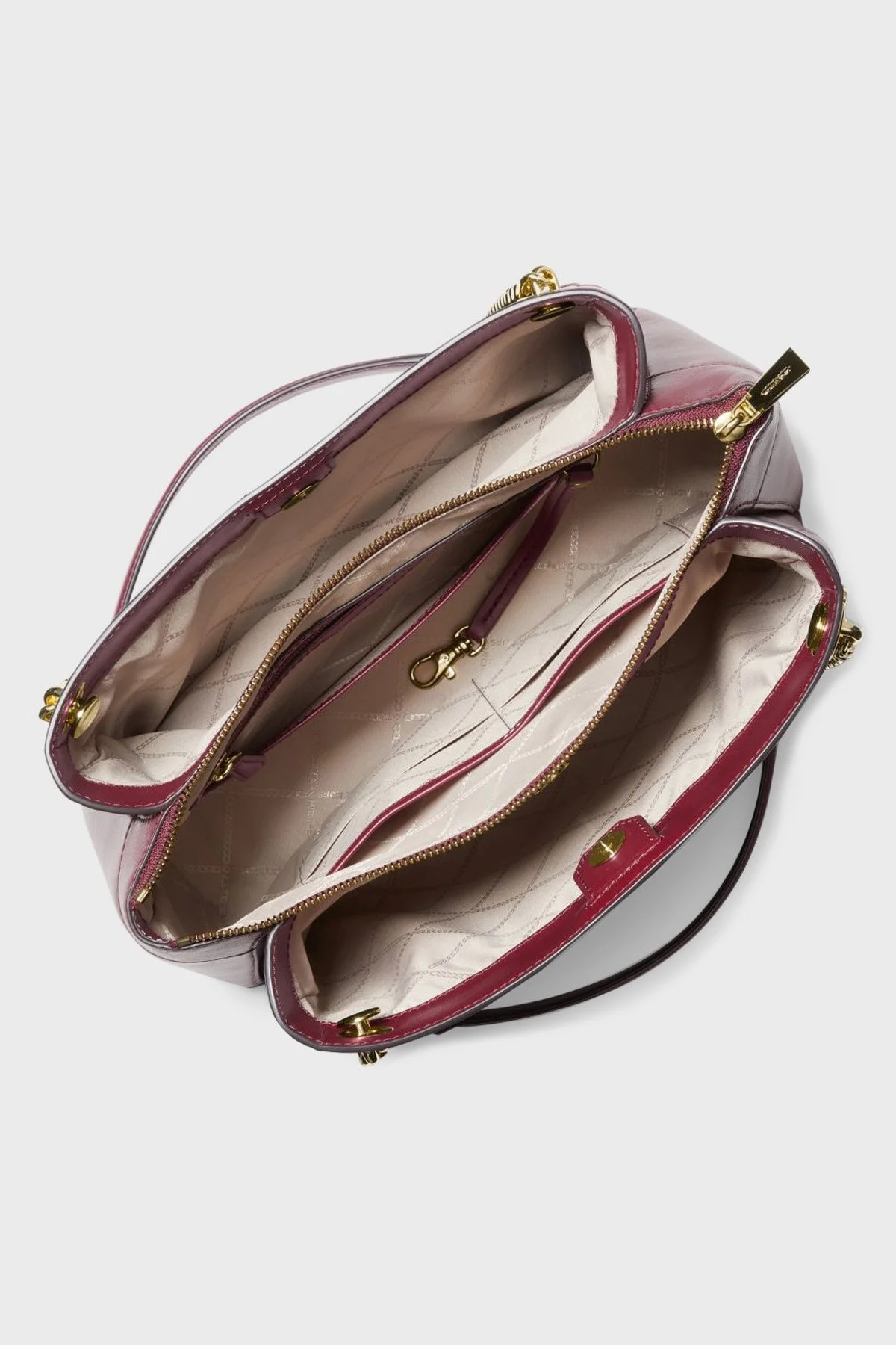 Michael Kors Logolu Zincir Askılı Hakiki Deri Susan Bayan Çanta 30F1GUSL6L 950 BORDO - 3