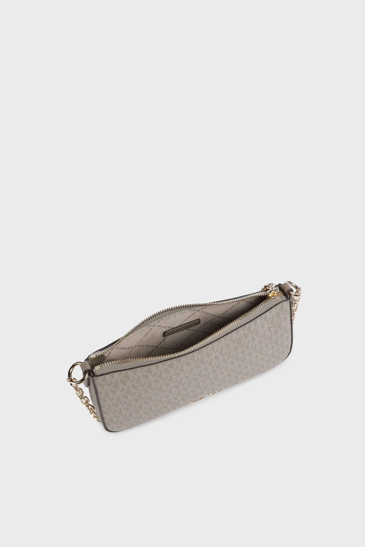 Michael Kors Logolu Zincir Askılı Mini 32T5G8EW6V115 Bayan Çanta 32T5G8EW6V 115 GRİ - 3