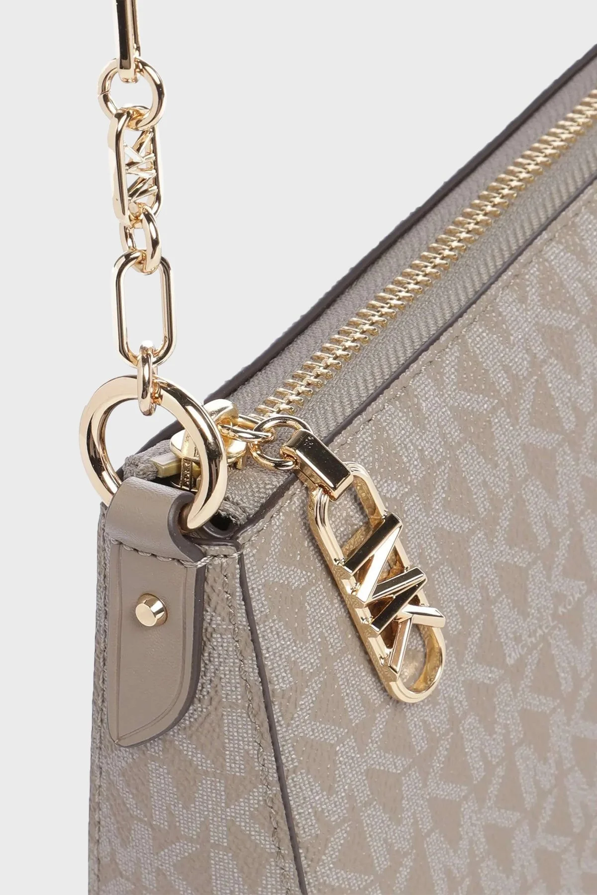 Michael Kors Logolu Zincir Askılı Mini 32T5G8EW6V115 Bayan Çanta 32T5G8EW6V 115 GRİ - 5