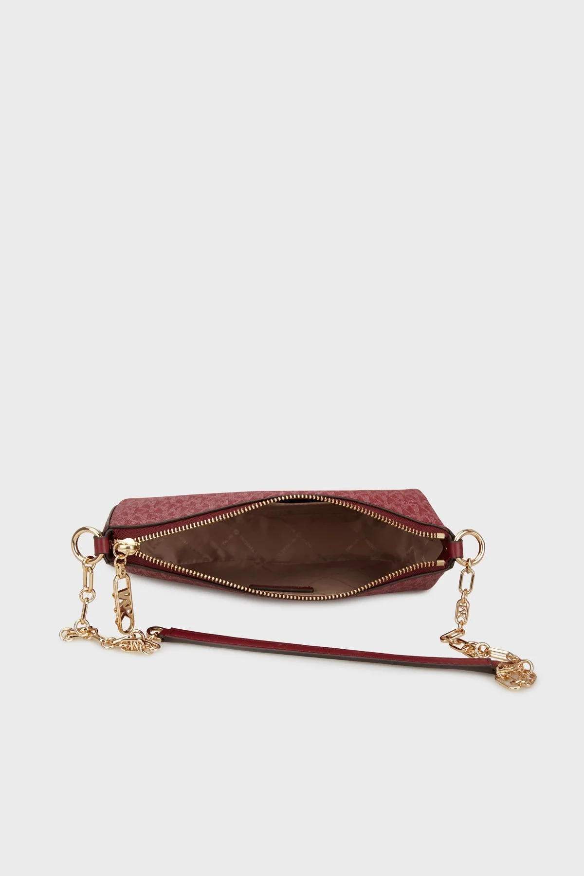 Michael Kors Logolu Zincir Askılı Mini 32T5G8EW6V691 Bayan Çanta 32T5G8EW6V 691 BORDO - 3