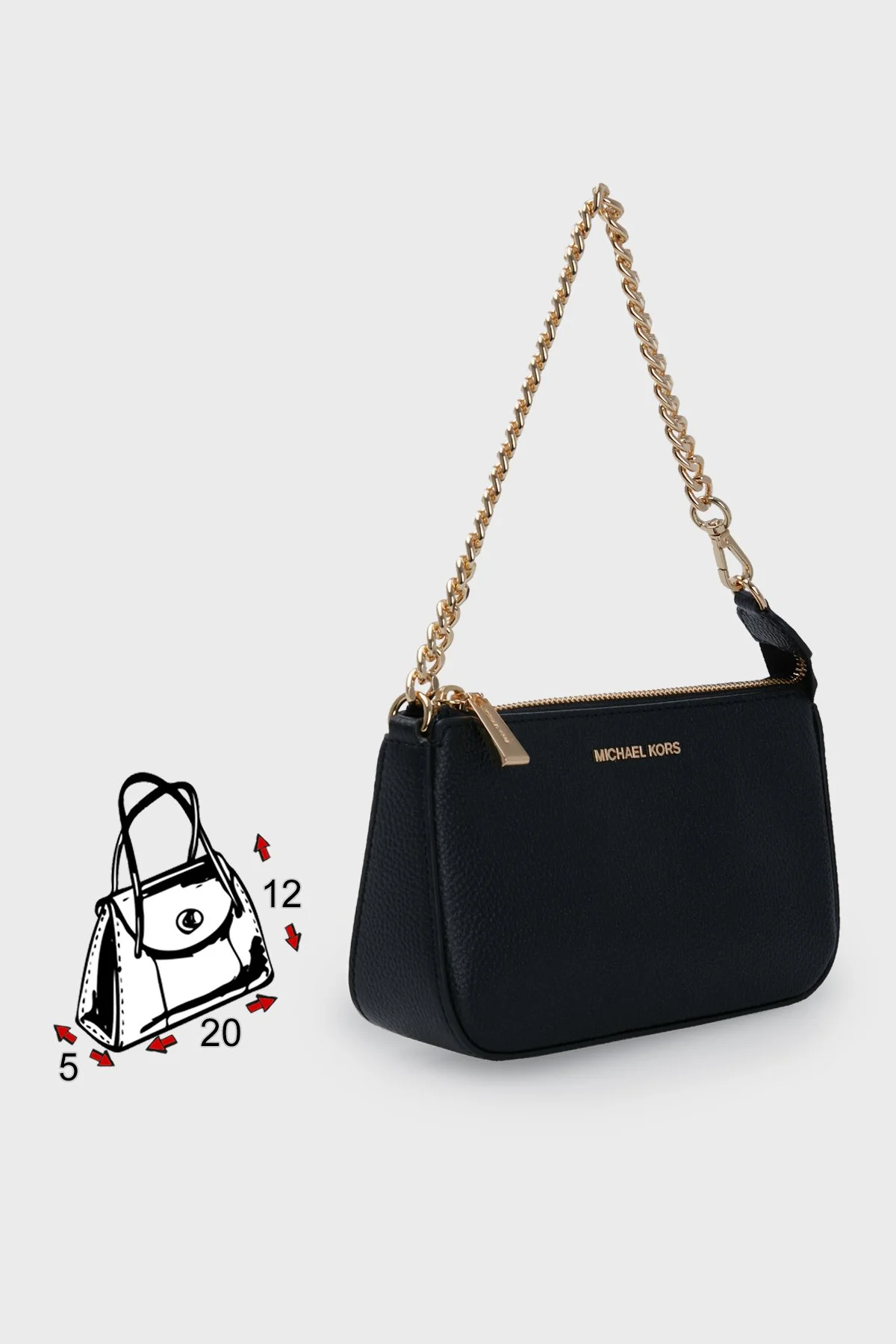 Michael Kors Logolu Zincir Askılı Pouches and Clutches Kadın Çanta 32F7GFDW6L 001 SİYAH - 5