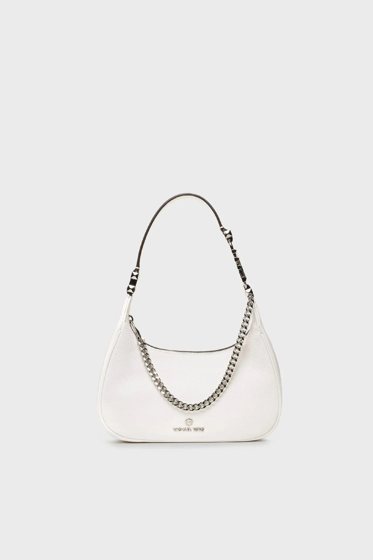Michael Kors Logolu Zincir Detaylı Hakiki Deri Bayan Çanta 32R3SP1C1L 085 BEYAZ - 1